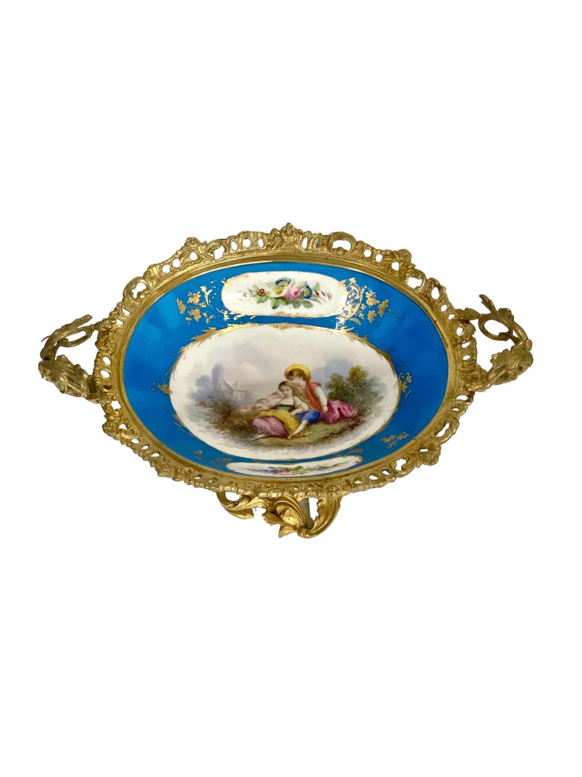 Home Decor 19th Century Napoleon III Sèvres Style Porcelain And Bronze Centerpiece photo