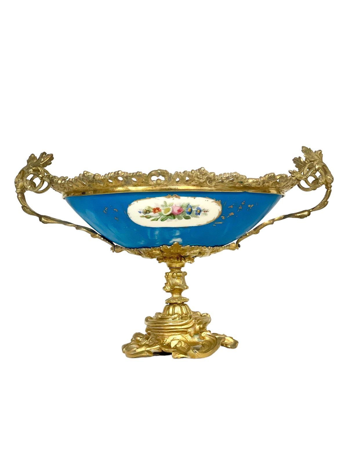 photo buy 19th Century Napoleon III Sèvres Style Porcelain And Bronze Centerpiece