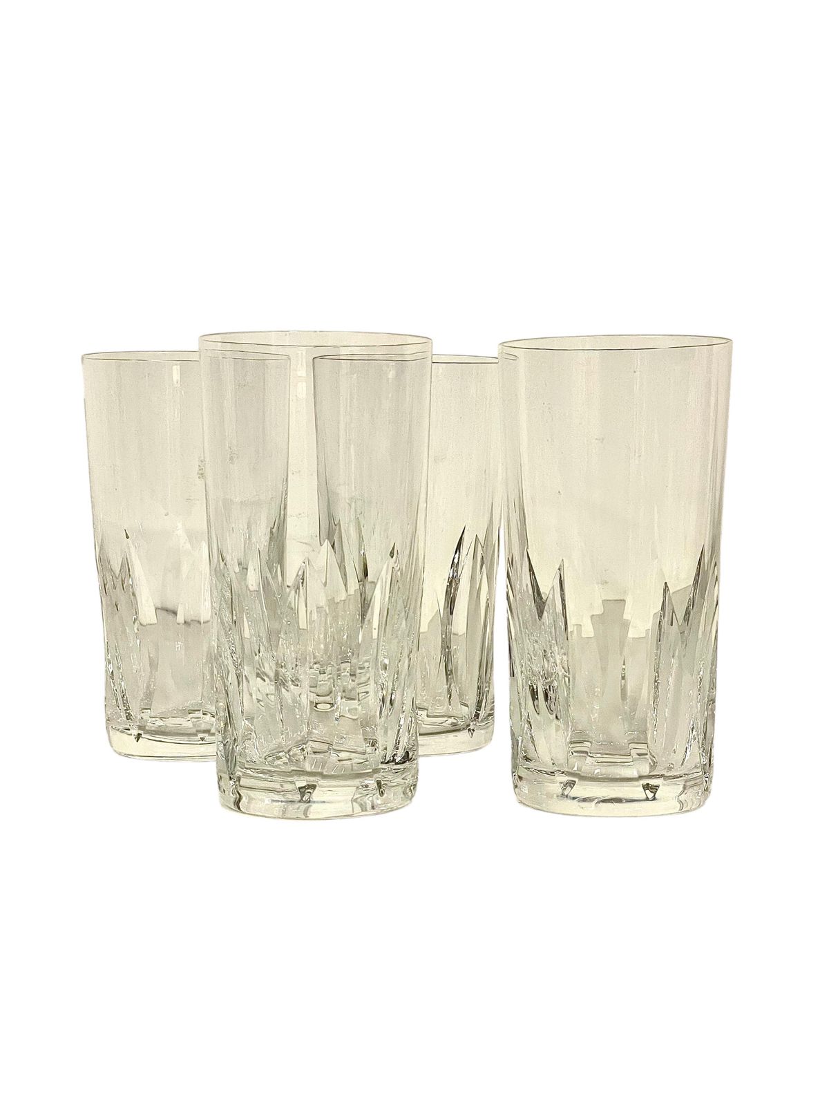 Home Decor Set Of Nine Mismatched Saint Louis Crystal Highball Glasses photo