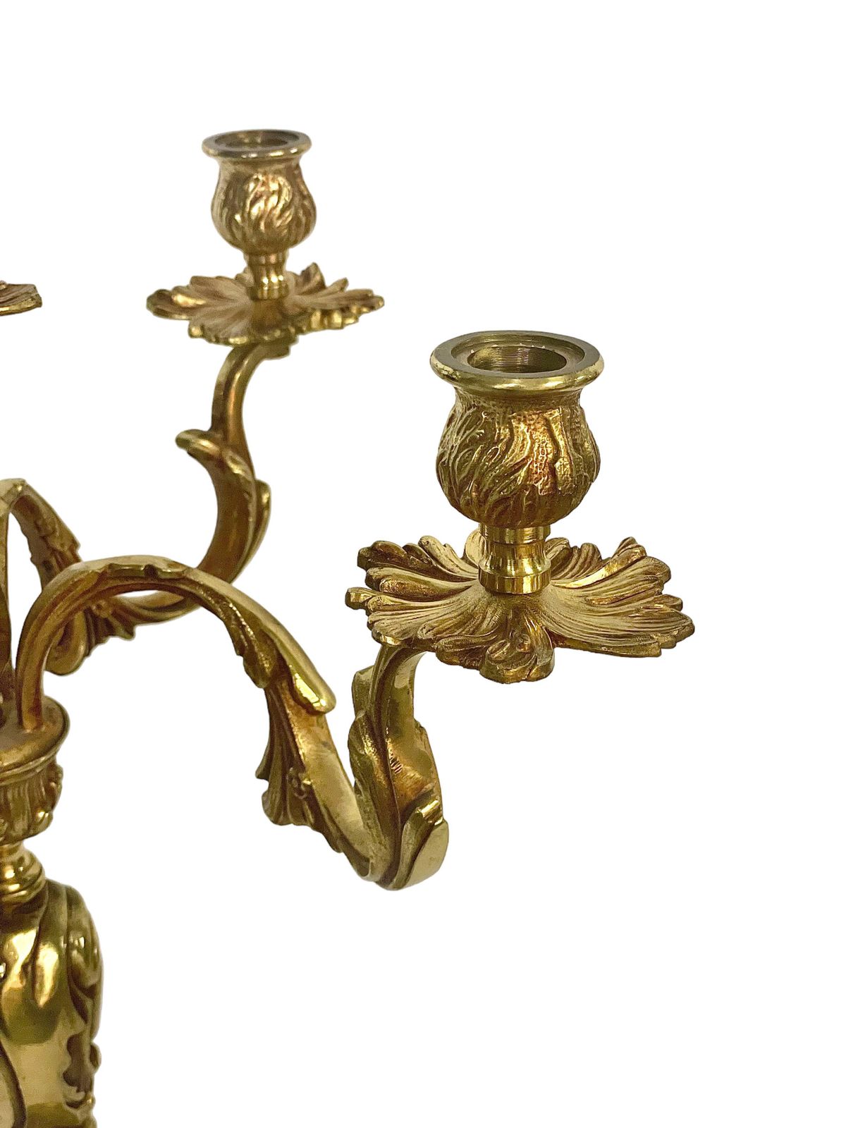 Large French Gilt Bronze Five Arm Candelabra photo furniture