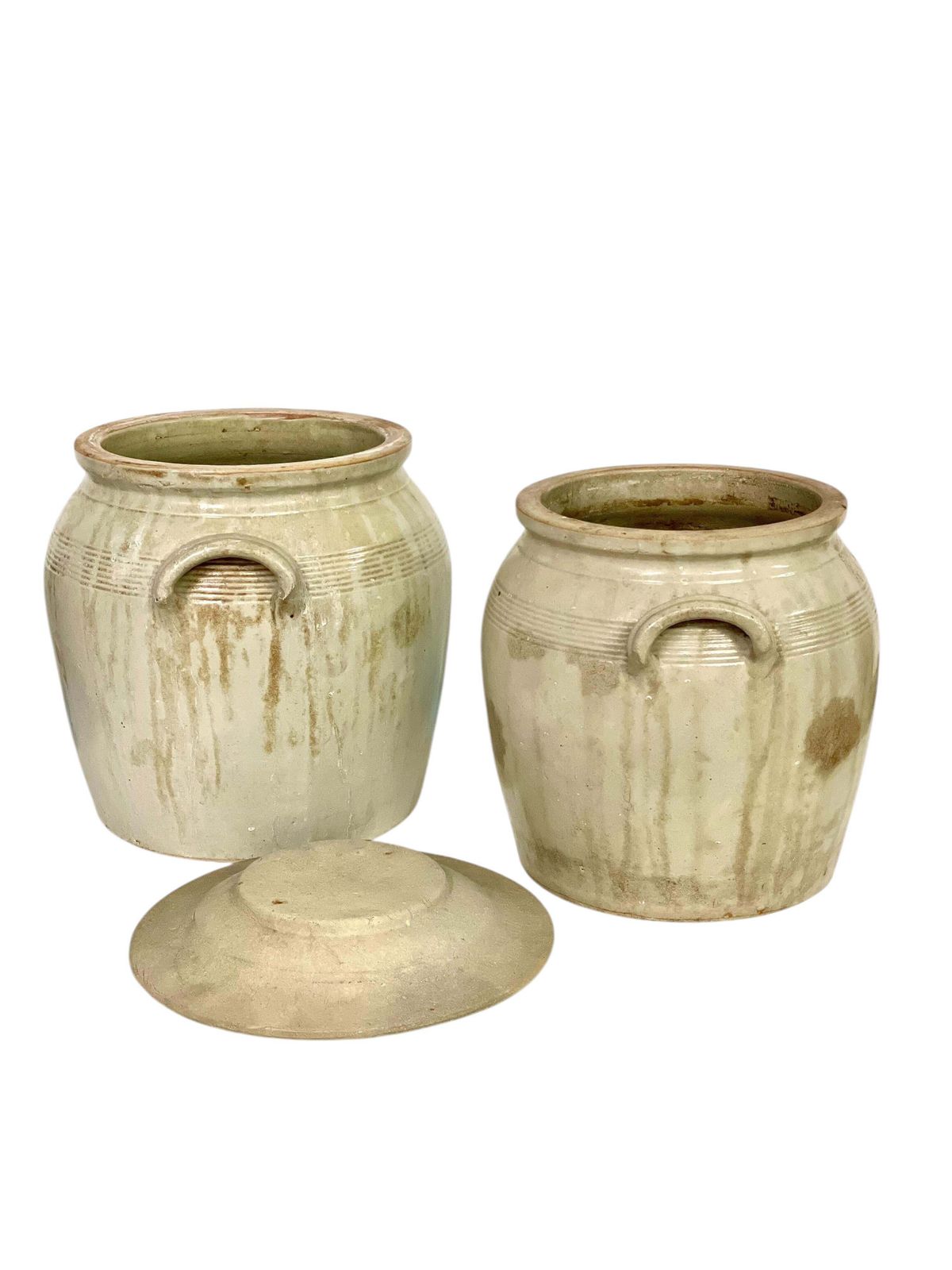 19th Century Set Of Four Glazed Terracotta Confit Pots photo vinterior