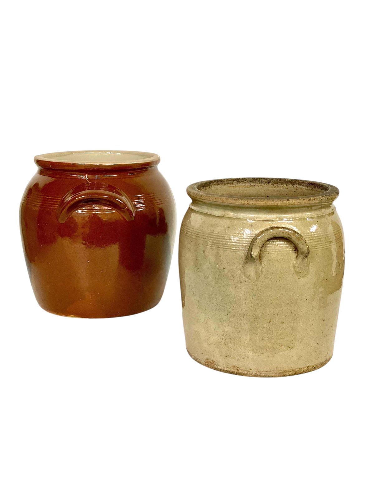 photo furniture 19th Century Set Of Four Glazed Terracotta Confit Pots