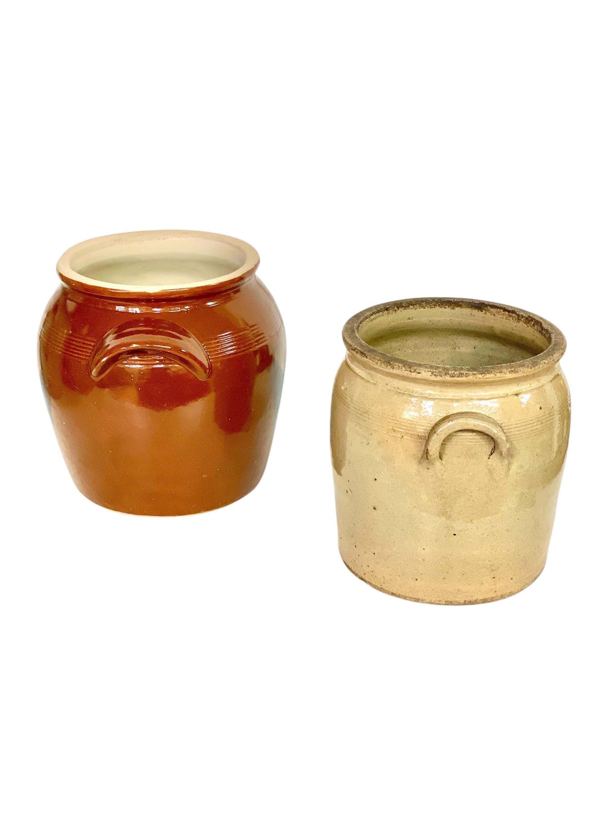 Home Decor 19th Century Set Of Four Glazed Terracotta Confit Pots photo