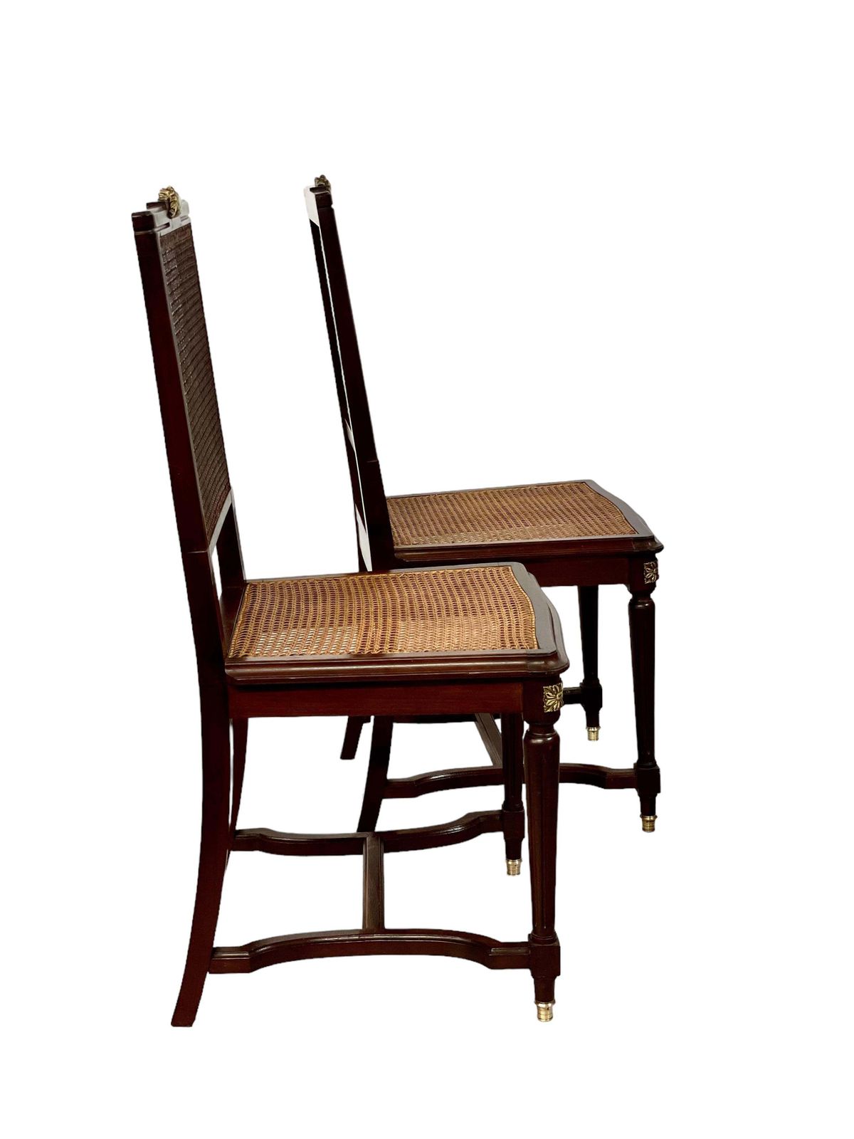 19th Century Pair Of Louis XVI Style French Caned Side Chairs photo 966.0