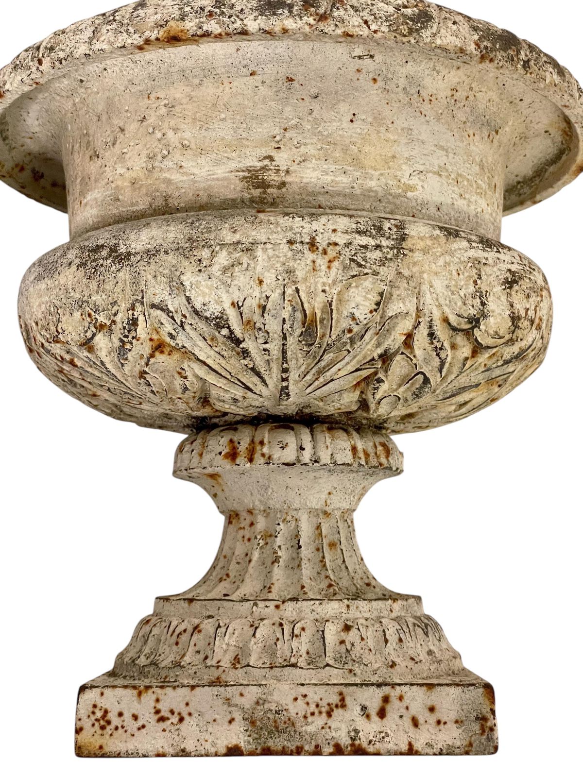 photo buy 19th Century Pair Of Petite Louis XVI Cast Iron Garden Urns