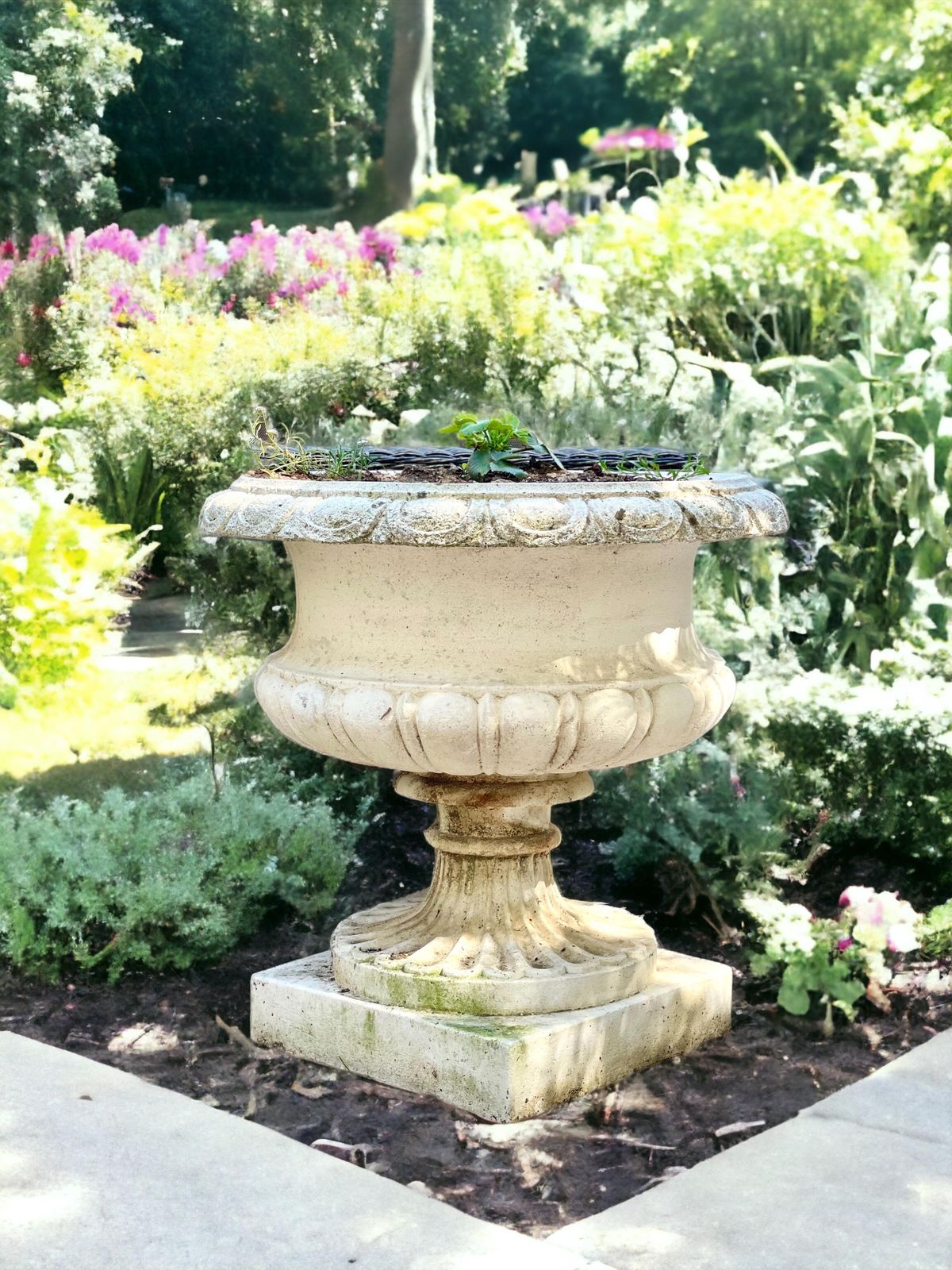 19th Century Pair Of Large Chambord Garden Urns photo for sale