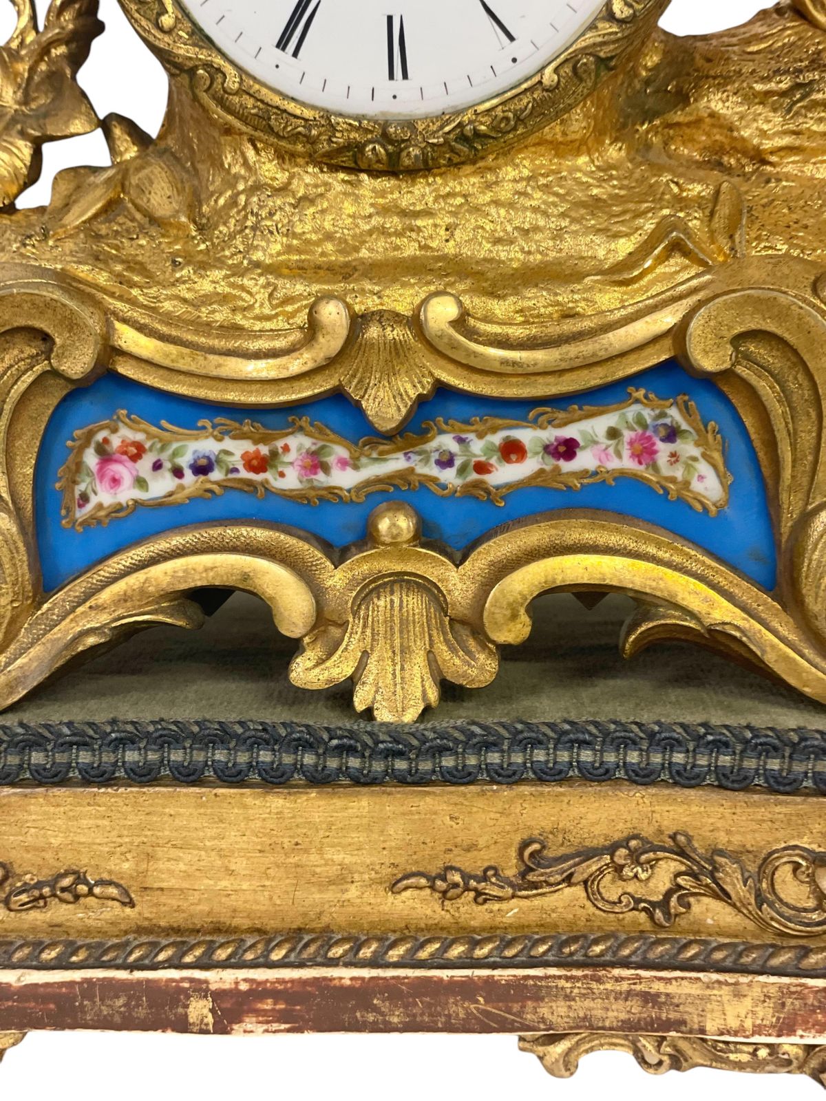 19th Century Gilt Bronze And Porcelain Clock By "Miroy Frères" photo for sale
