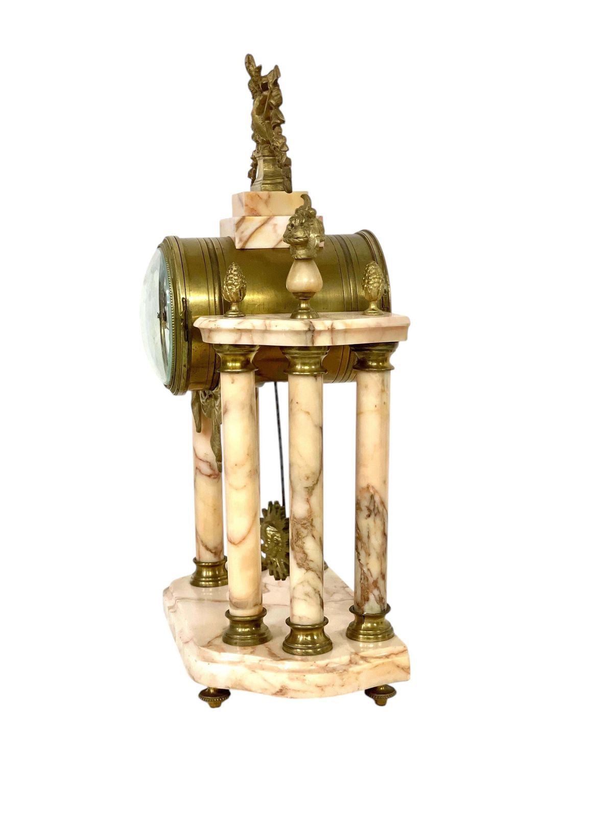 photo for sale 19th Century Large Marble And Ormolu Clock Garniture