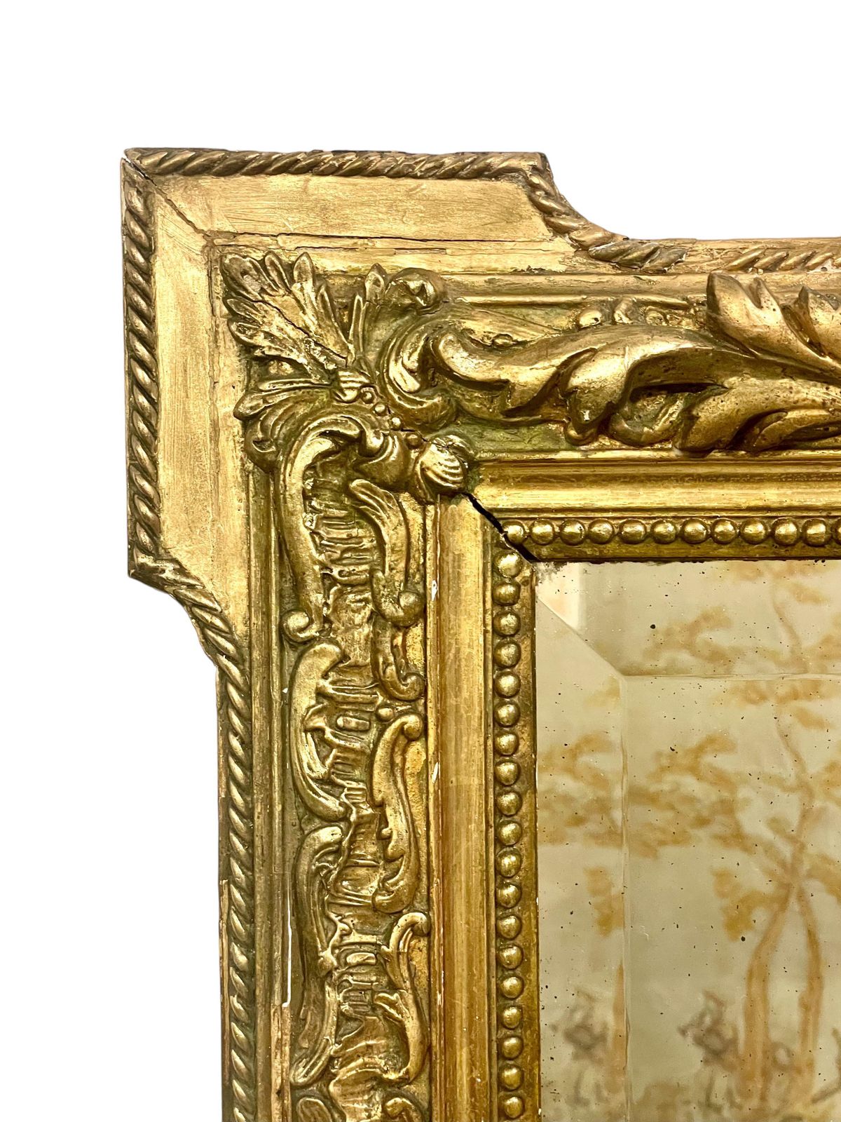 Louis XVI Style Giltwood Mantle Mirror photo furniture