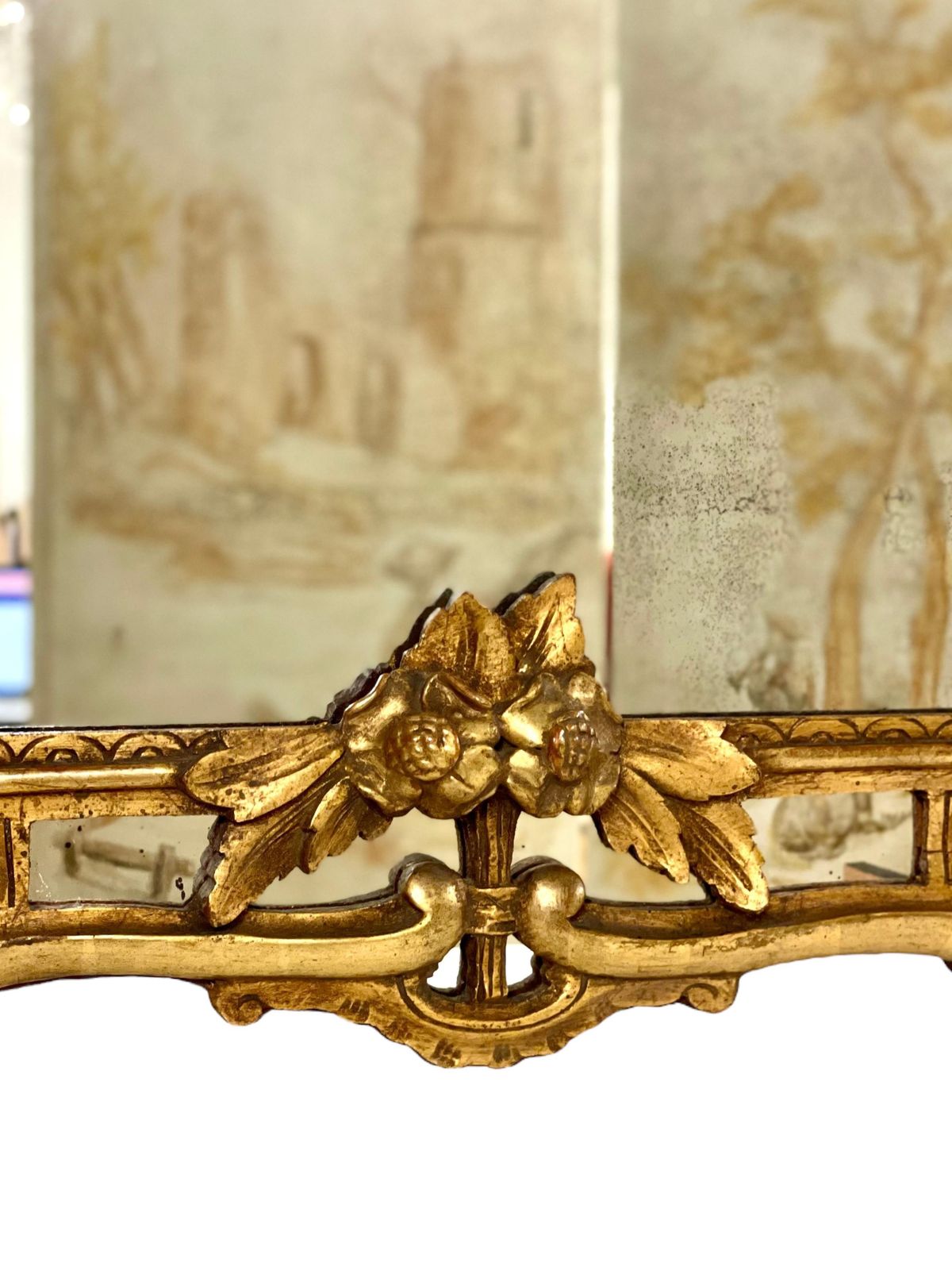19th Century Régence Giltwood Mantel Mirror photo for sale