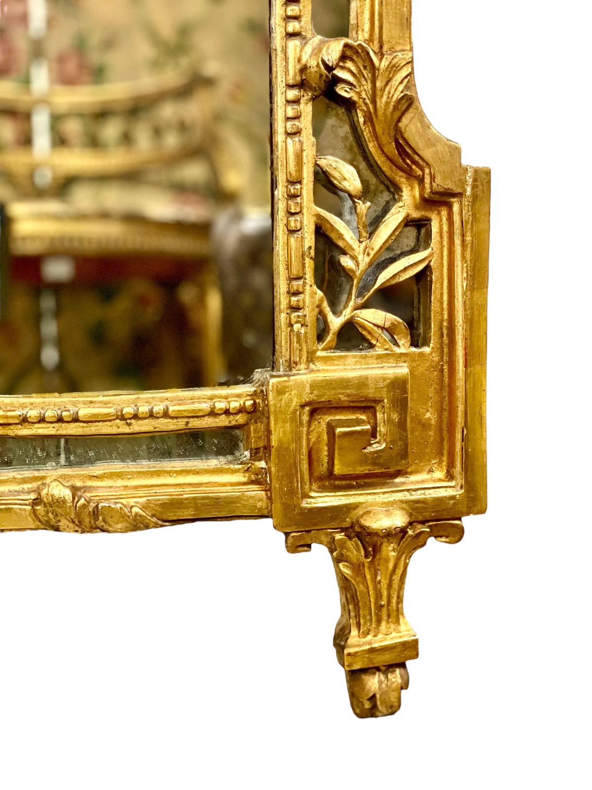 photo furniture 18th Century Louis XVI Period Giltwood Pareclose Mirror