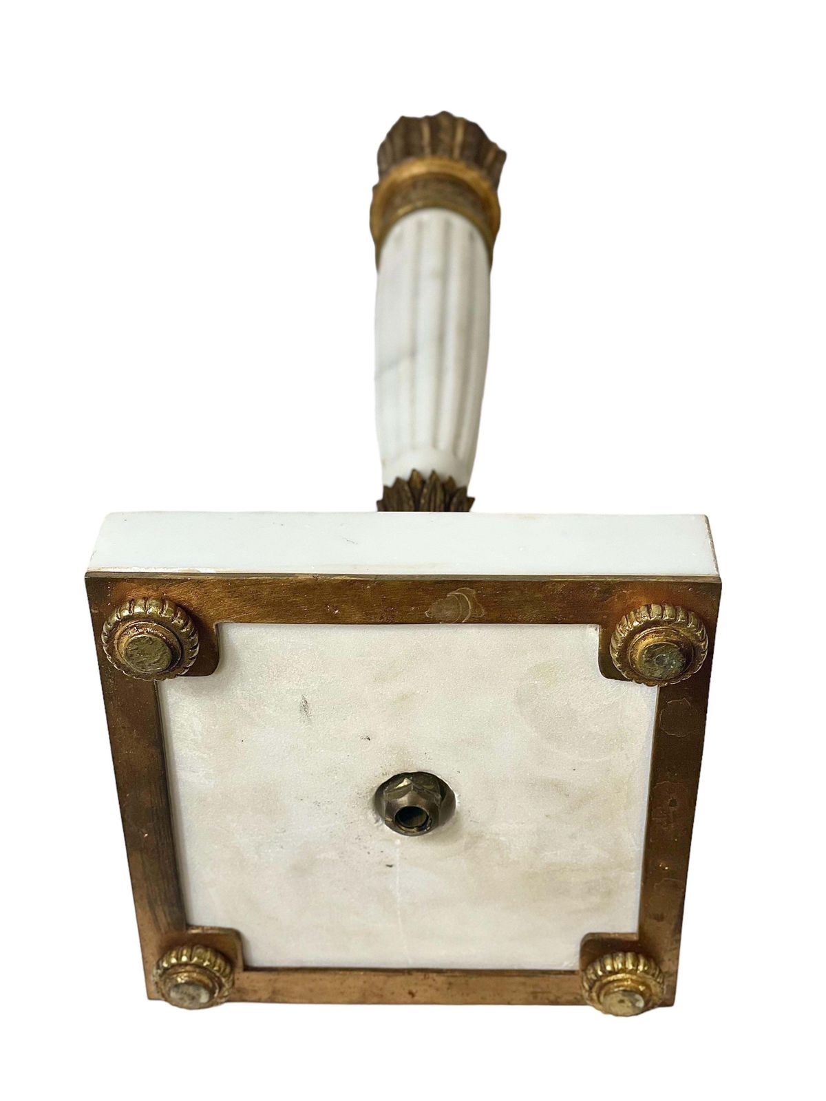 Empire Style “Quiver” Table Lamp In Italian Marble And Bronze, 19th Century photo Lighting