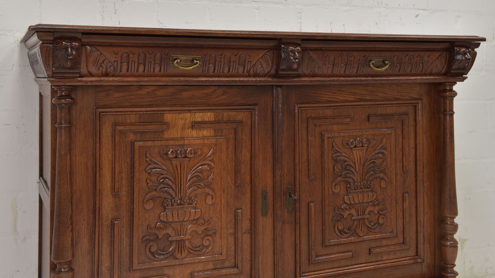 photo furniture Antique! Sideboard, Chest Of Drawers, Restored, Solid Oak, Wilhelminian Style, Circa 1900