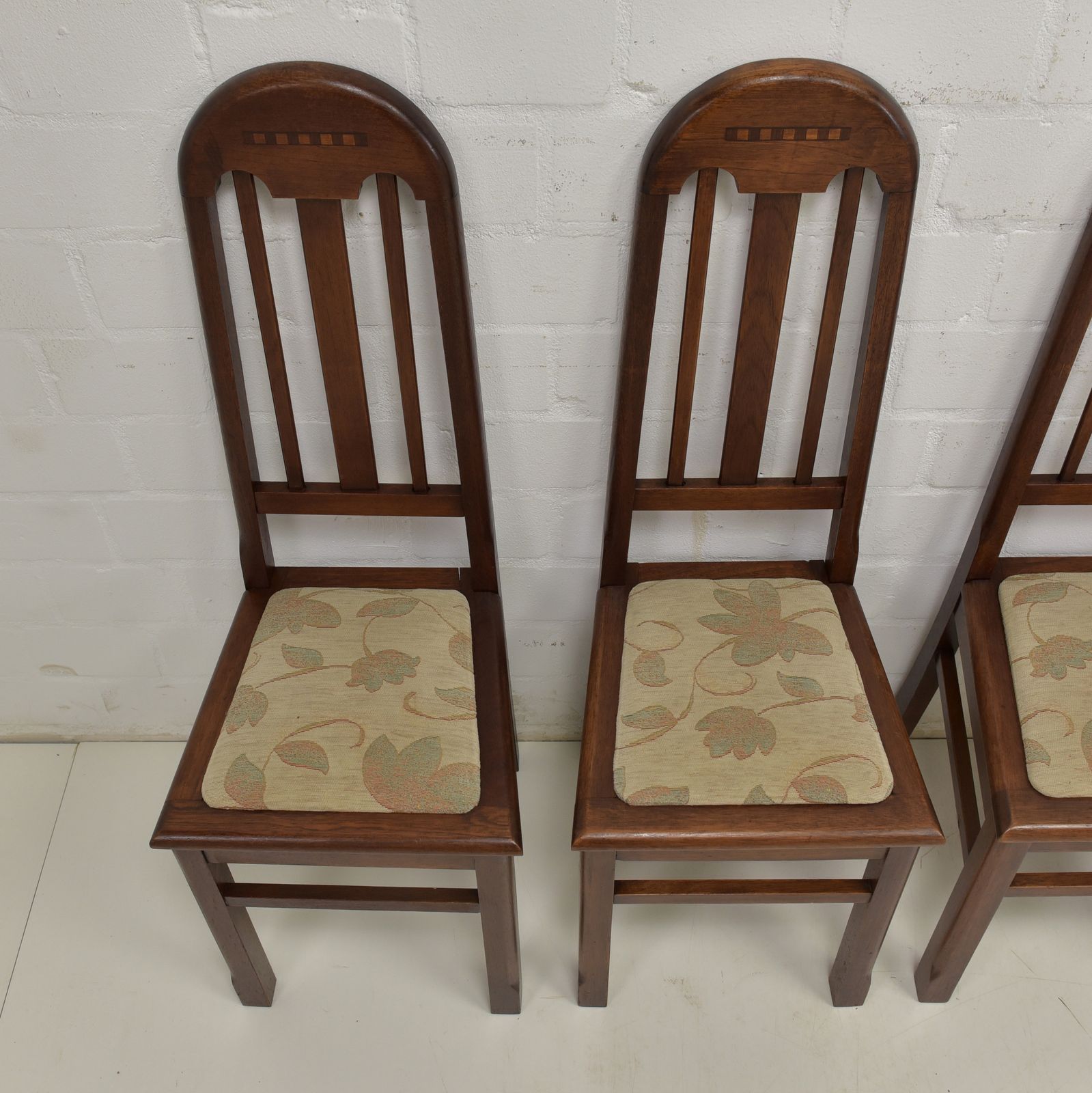 Antique! Set Of 6 Restored Solid Mahogany Art Deco Chairs, Circa 1930 photo furniture