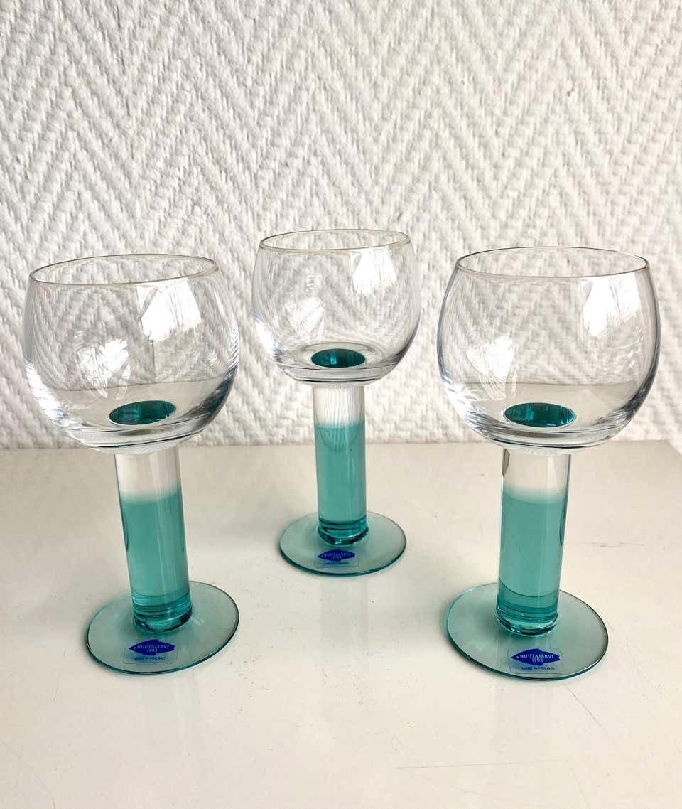Mondo Green Hand Blown Wine Glass, By Kerttu Nurminen, Ca. 1980s 1990s. photo furniture