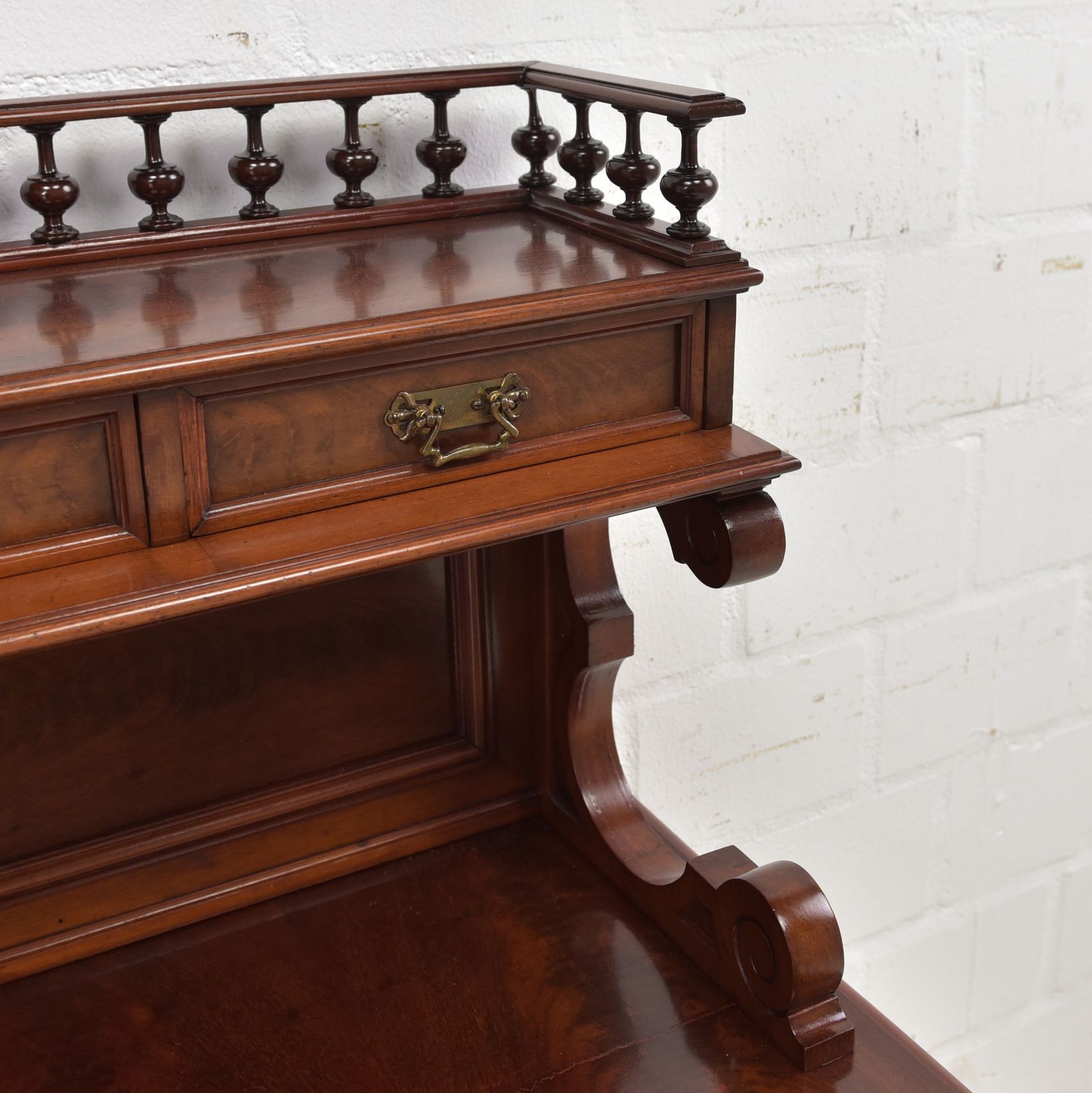 Antique! Ladies' Desk Restored Wilhelminian / Art Nouveau Mahogany Secretary photo vintage