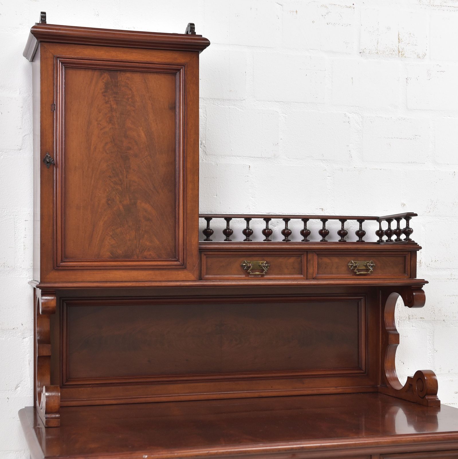 photo furniture Antique! Ladies' Desk Restored Wilhelminian / Art Nouveau Mahogany Secretary