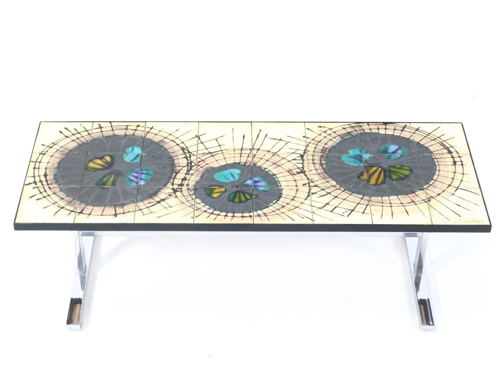 Belgium Mid Century Modern Ceramic Coffee Table By Juliette Belarti, 1960s photo for sale