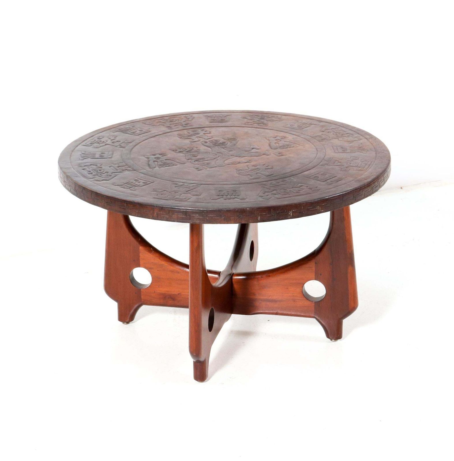 Walnut Mid Century Modern Coffee Table By Angel Pazmino For Muebles De Estilo photo furniture