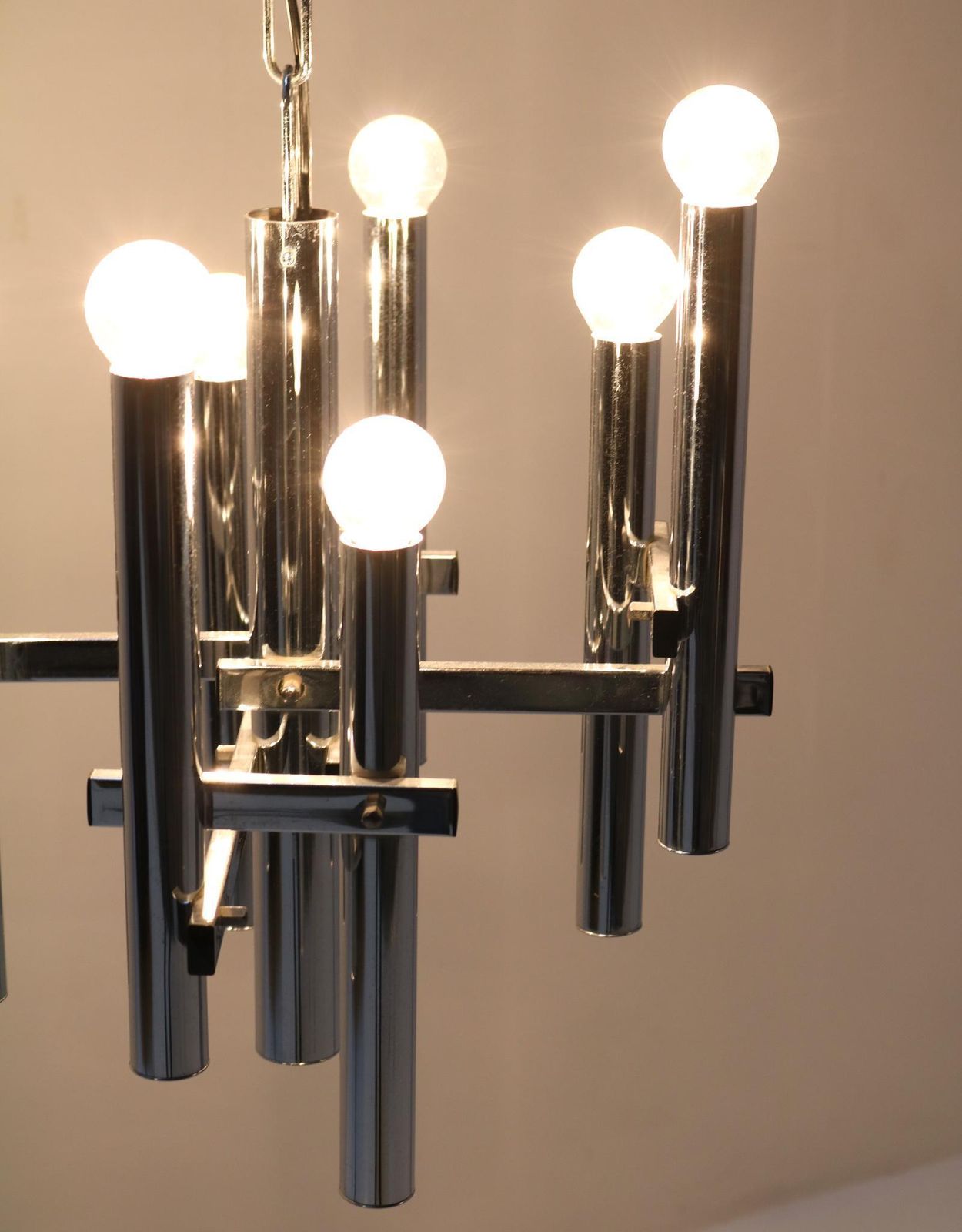 Mid Century Modern Italian Chandelier In The Style Of Gaetano Sciolari photo 775.0