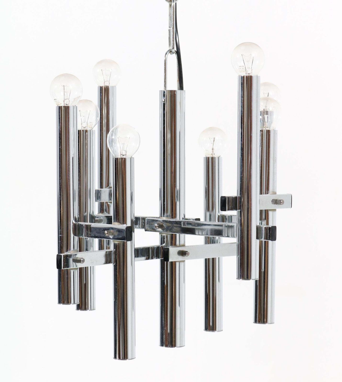 Mid Century Modern Italian Chandelier In The Style Of Gaetano Sciolari photo vintage