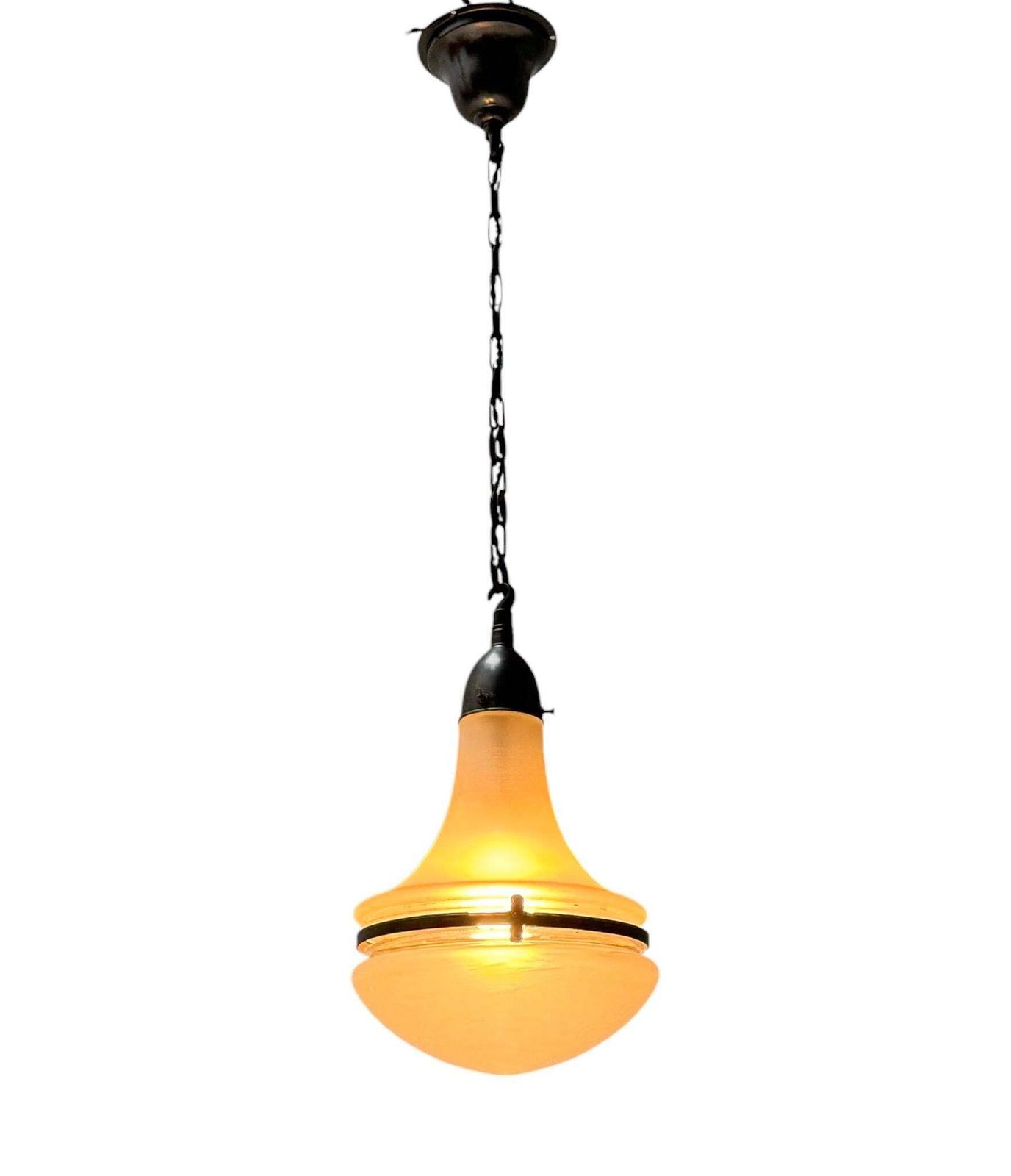 Peter Behrens Art Nouveau Luzette Pendant Lamp For Siemens, 1900s photo furniture