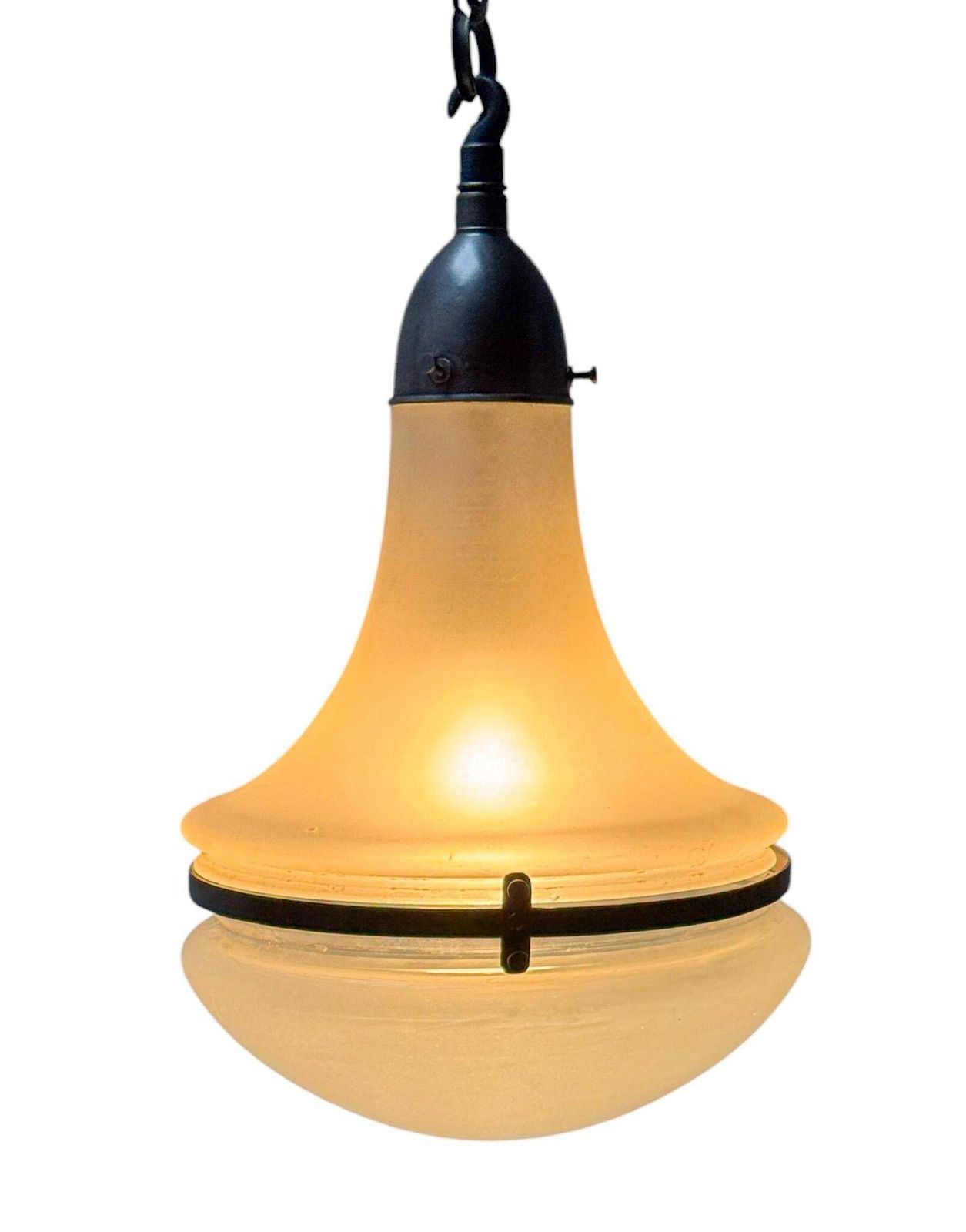 Peter Behrens Art Nouveau Luzette Pendant Lamp For Siemens, 1900s photo vintage