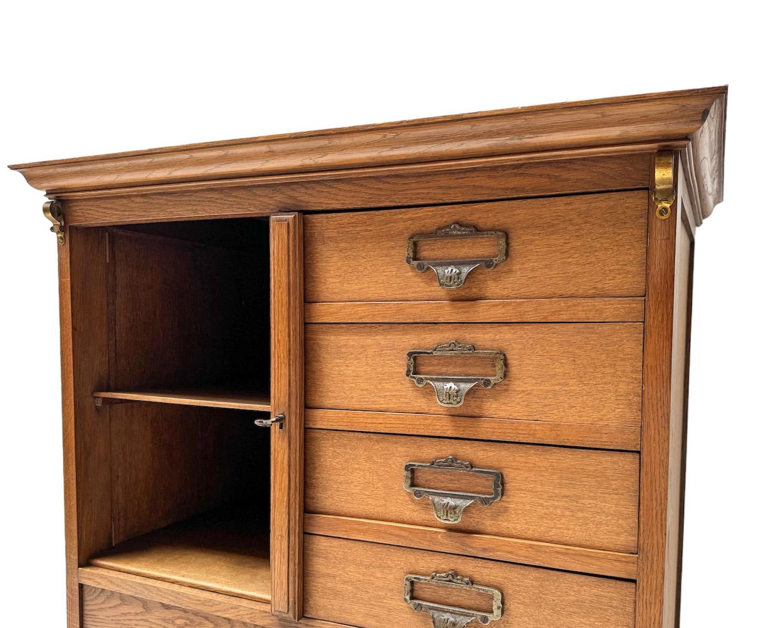 photo for sale Art Nouveau Filing Cabinet Or Bookcase, 1900s