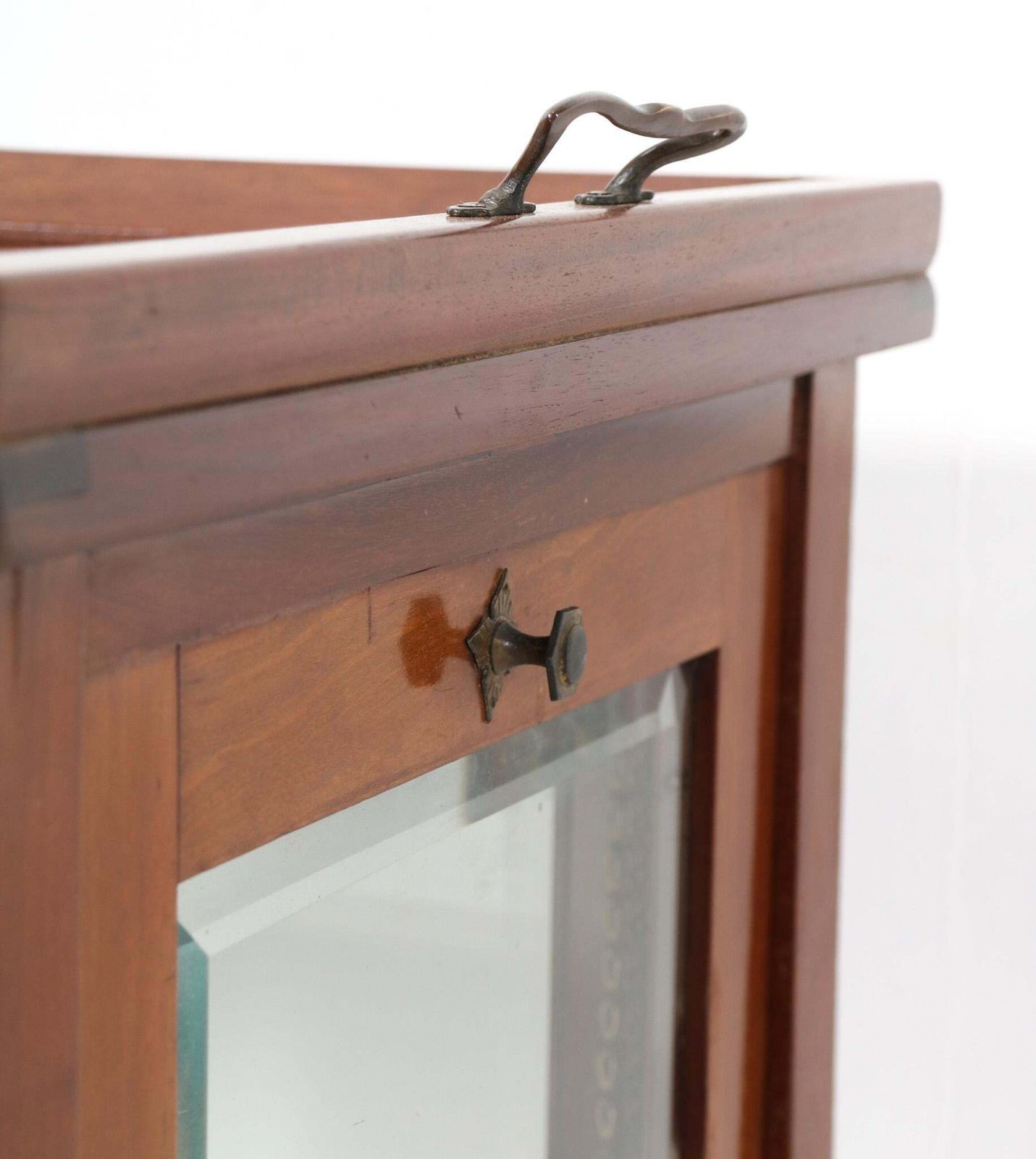 Walnut Art Nouveau Tea Cabinet With Serving Tray, 1900s photo buy