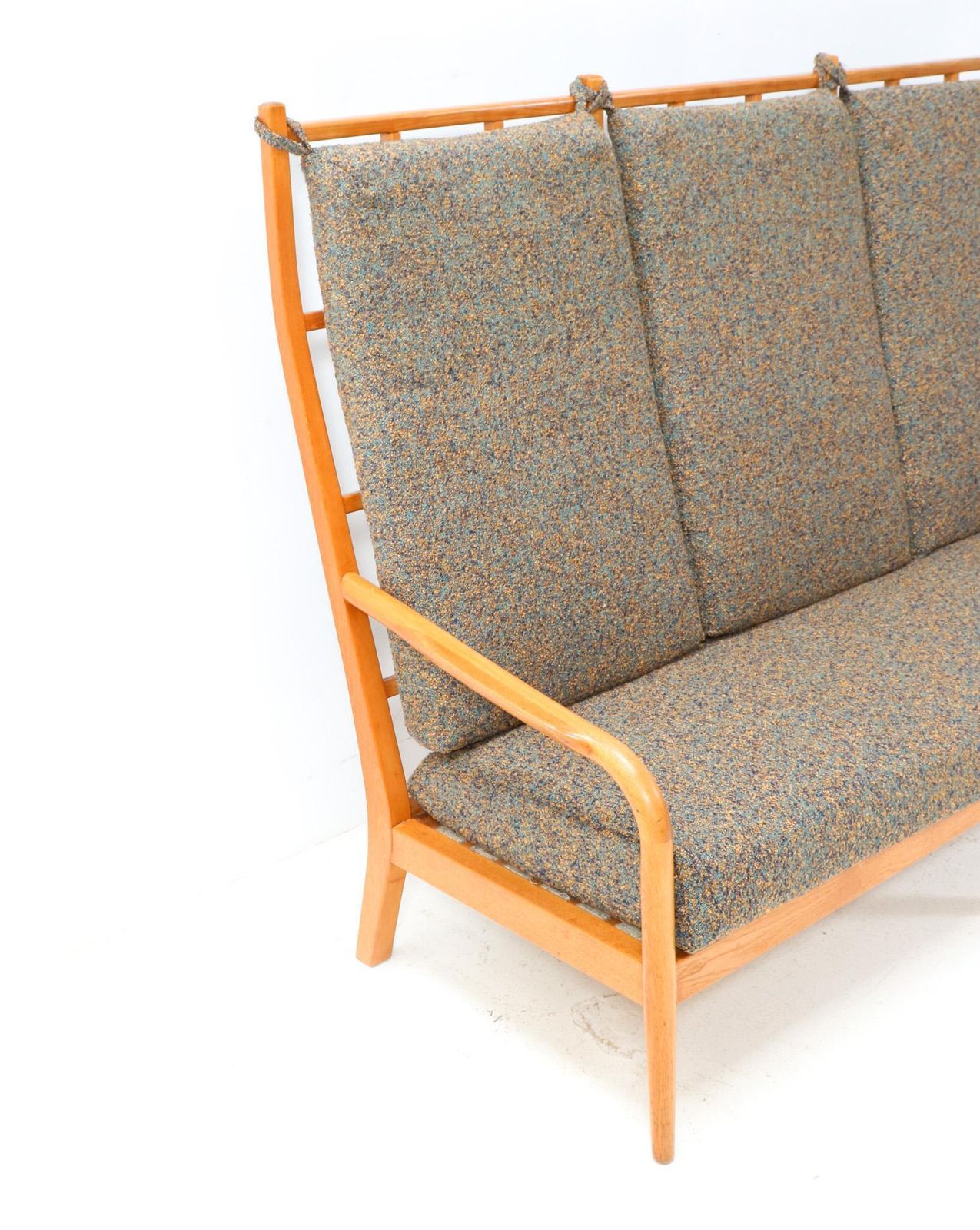 Ash Mid Century Modern High Back Sofa By Frits Eschauzier Jr, 1967 photo buy
