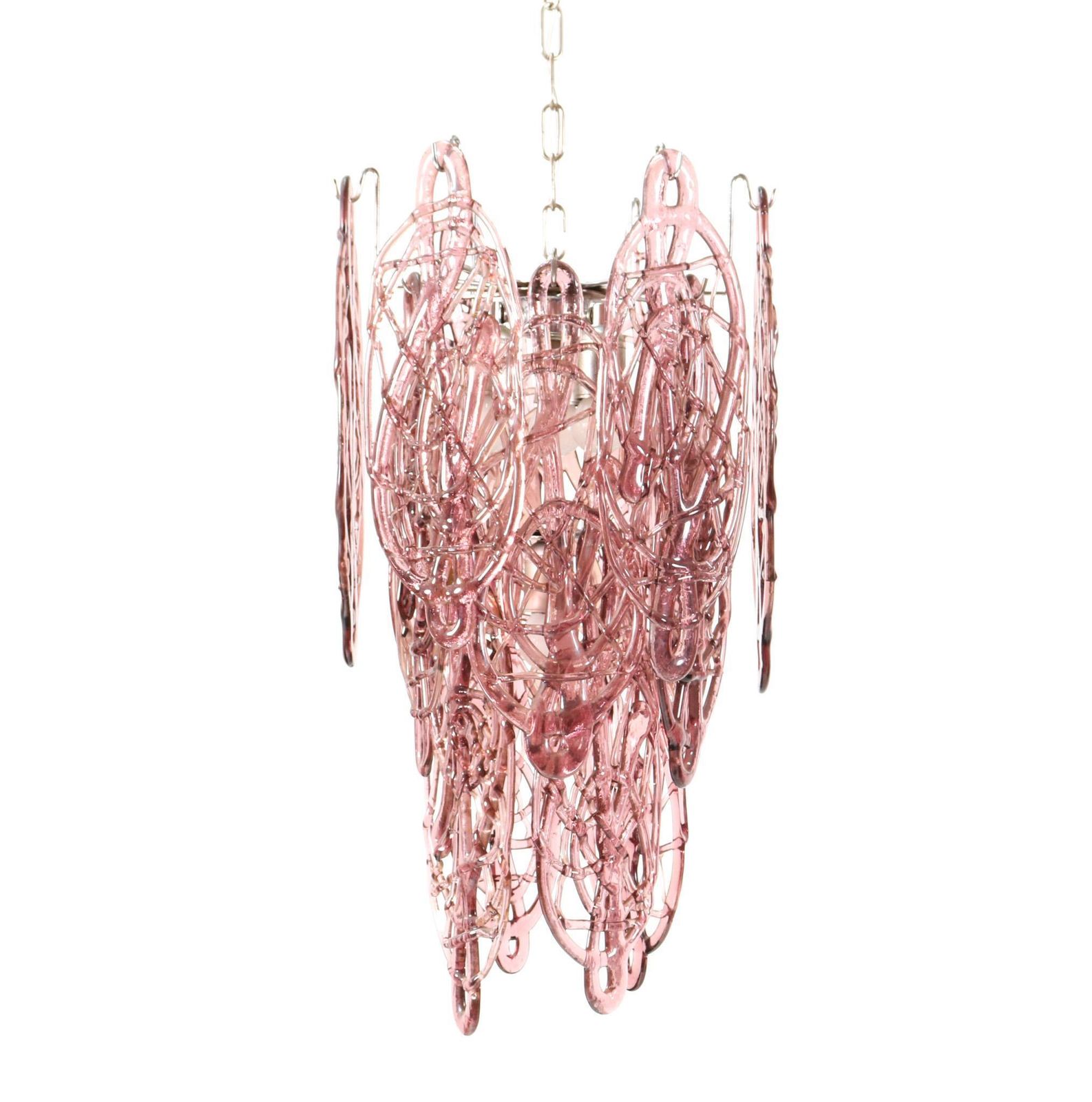 Italian Mid Century Modern Spider Web Pendant By Gino Vistosi For Mazzega, 1960s photo 1421.0
