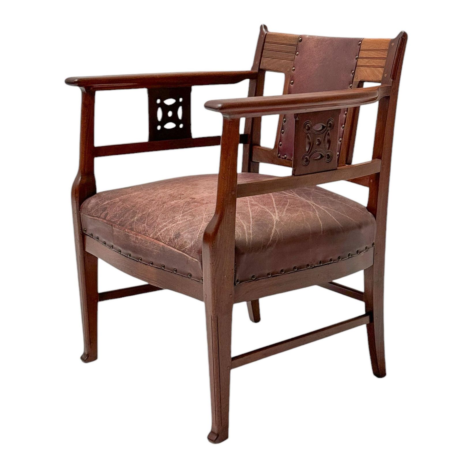Jac. Van Den Bosch Arts & Crafts Club Chair For 'T Binnenhuis Amsterdam, 1900s photo Furniture