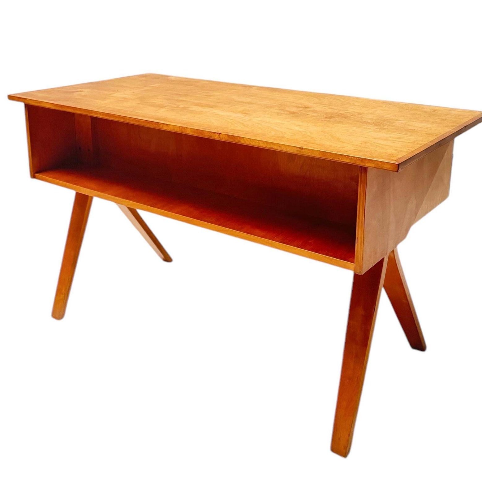 Cees Braakman Mid Century Modern Eb02 Writing Table For Pastoe, 1950s photo furniture