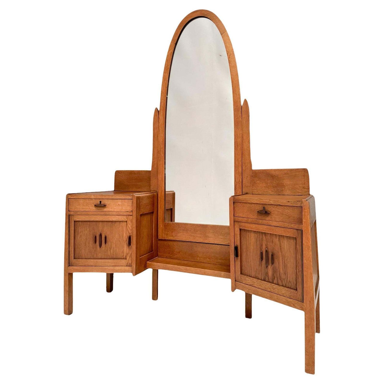 J.J. Zijfers Art Deco Amsterdamse School Dressing Table Or Vanity, 1920s