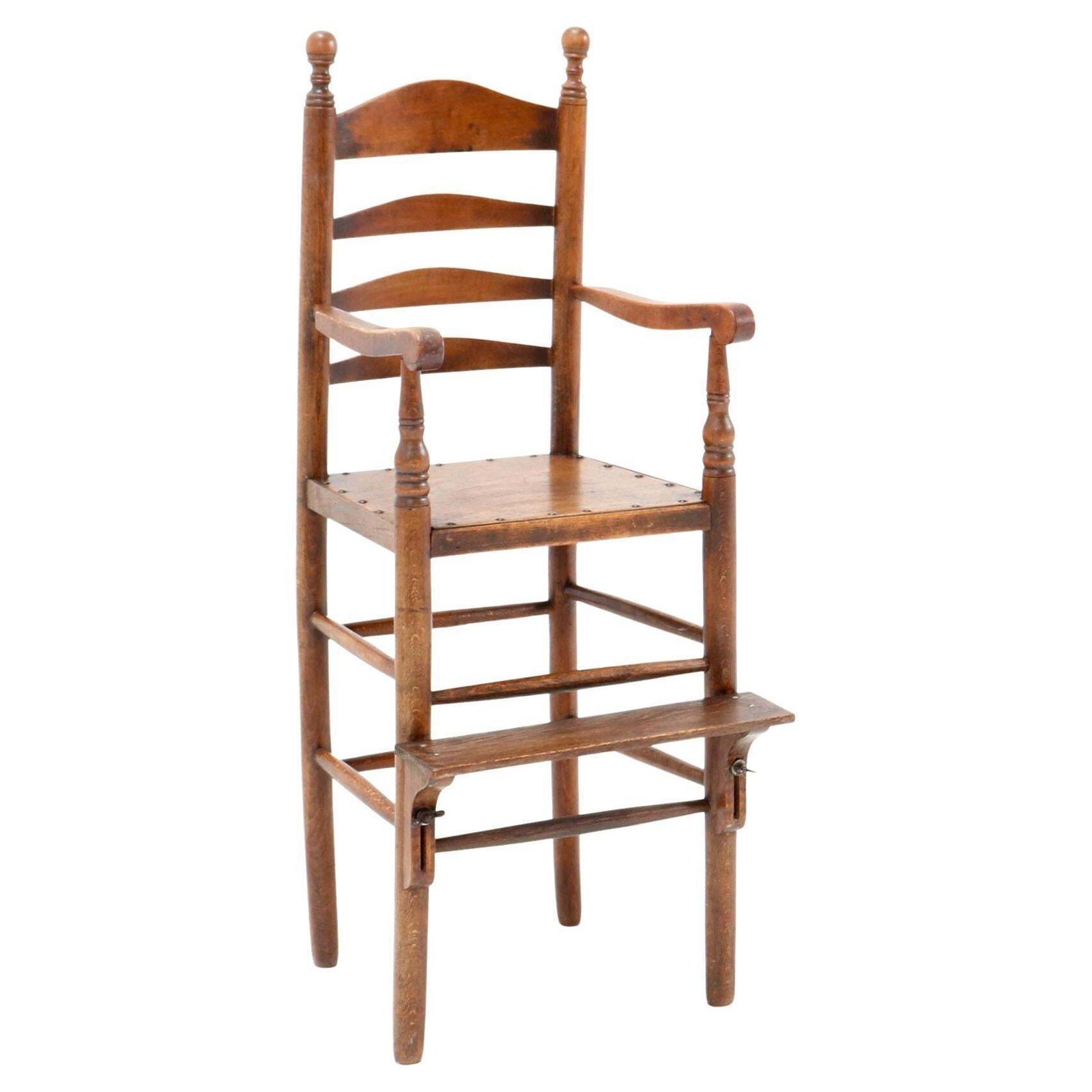 Antique 19th Century Beech Country Ladder Back Children's Chair