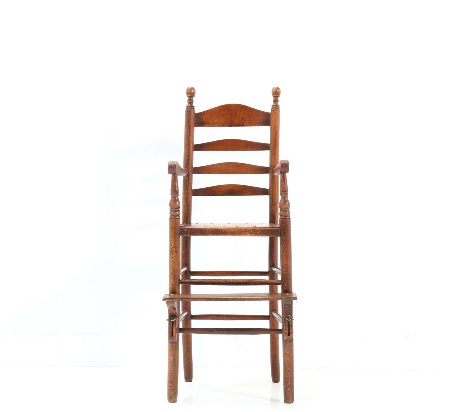 Antique 19th Century Beech Country Ladder Back Children's Chair photo furniture