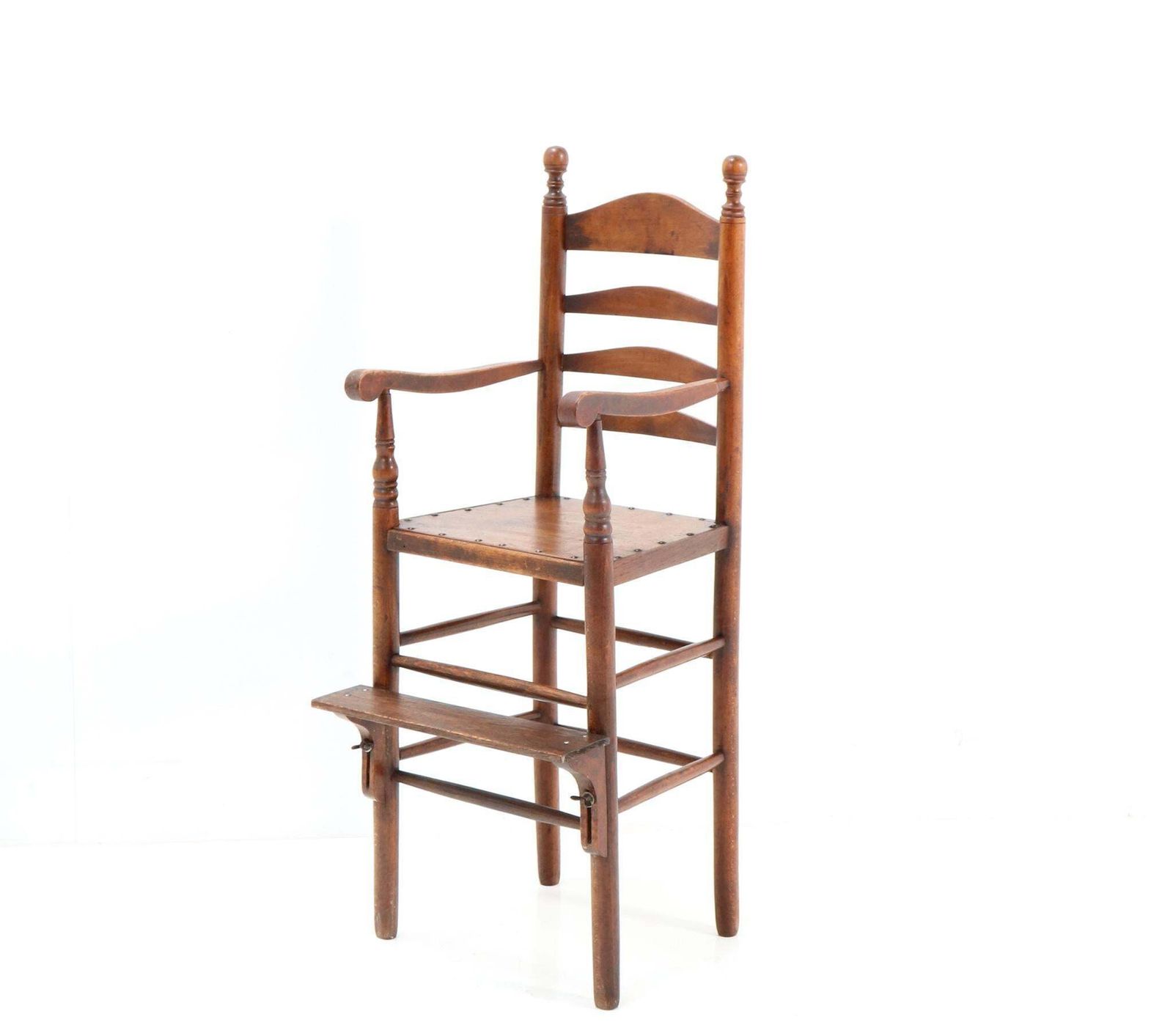 Antique 19th Century Beech Country Ladder Back Children's Chair photo Furniture