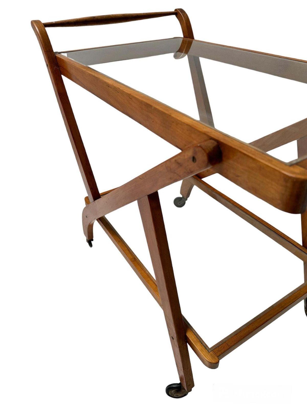 Teak Mid Century Modern Serving Trolley Or Cart, 1960s photo vinterior
