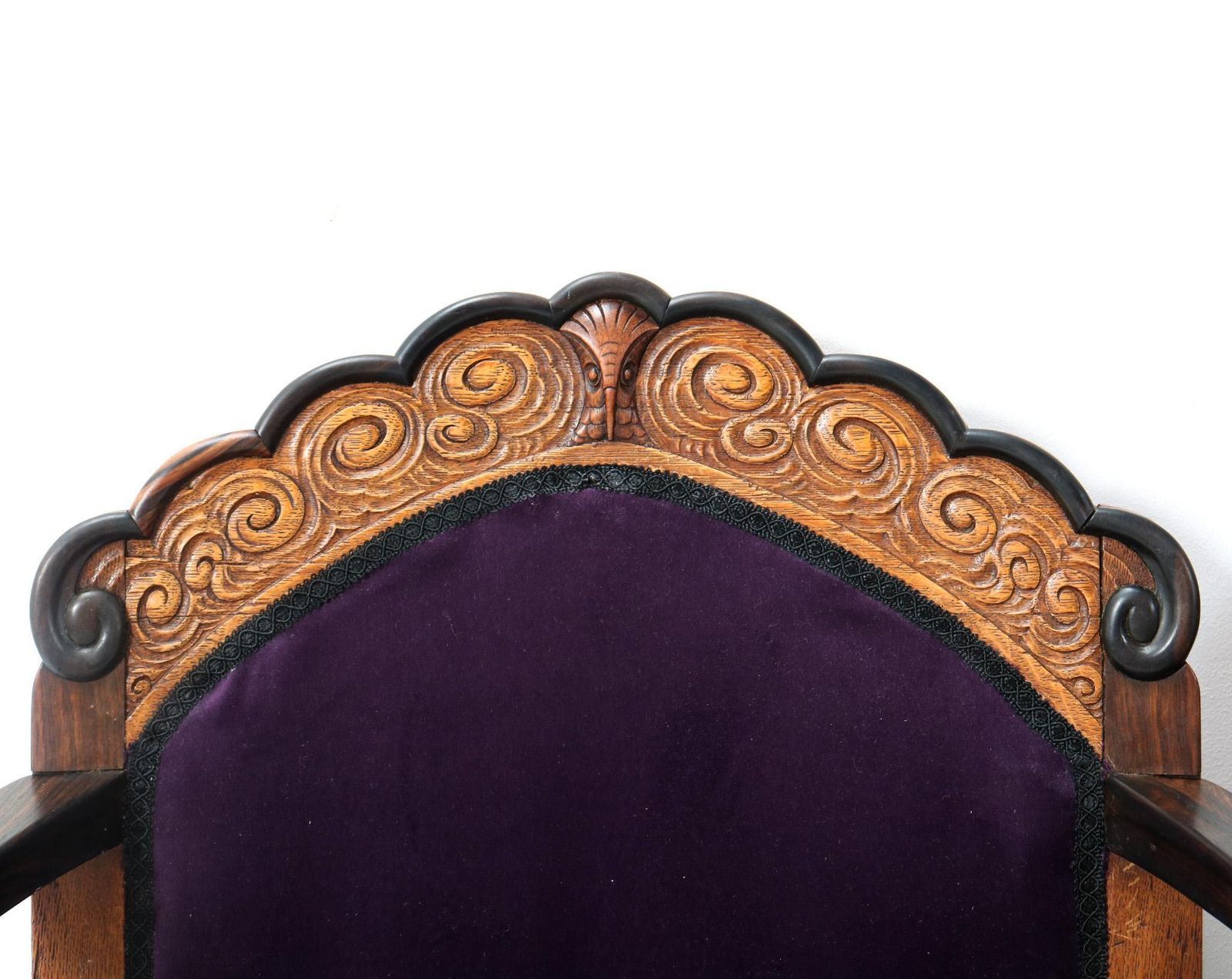 photo for sale Two Oak Art Deco Amsterdamse School Armchairs, 1920s