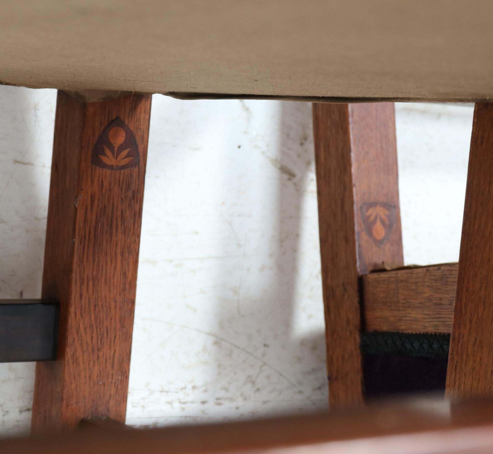 photo vinterior Two Oak Art Deco Amsterdamse School Armchairs, 1920s