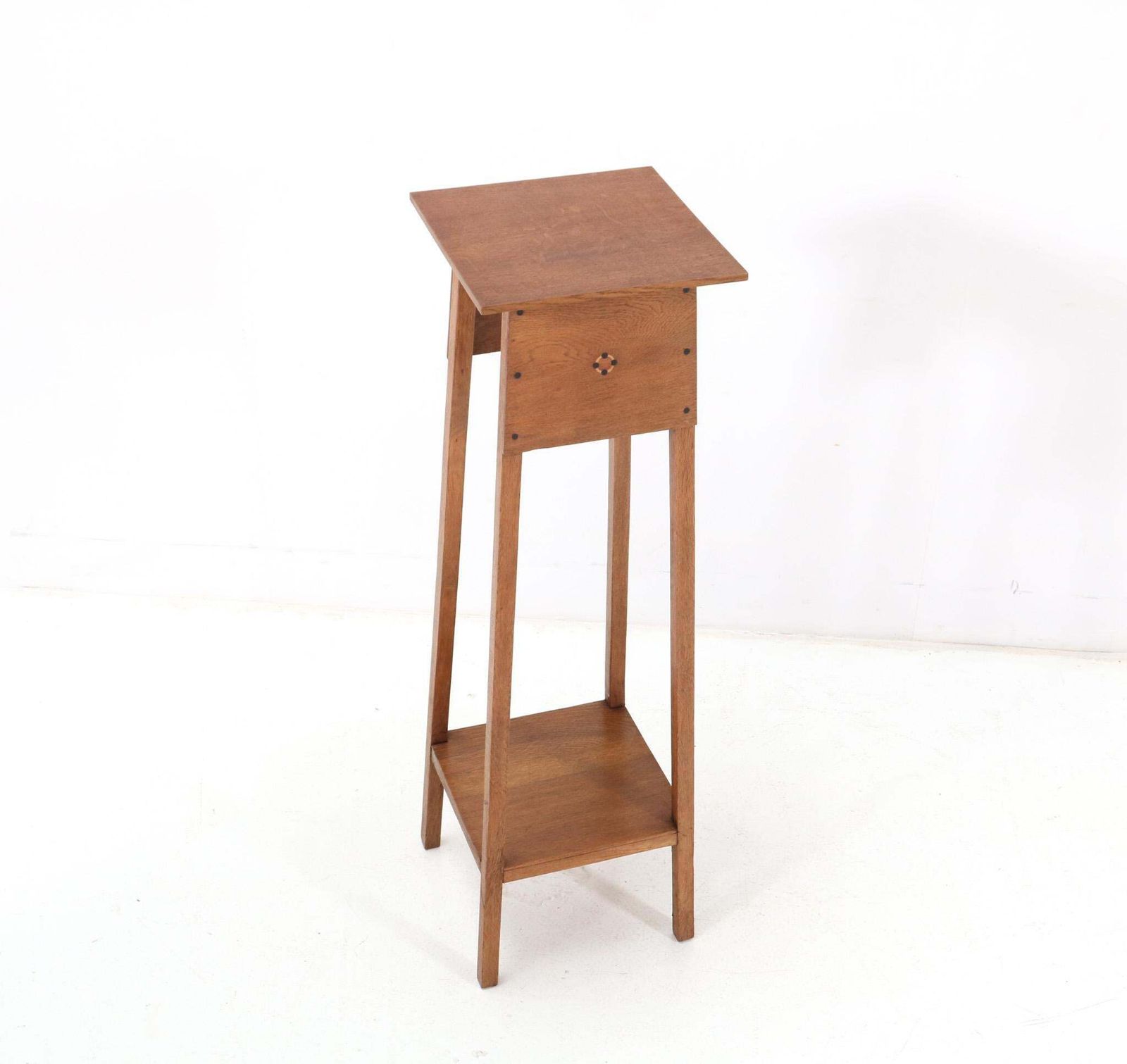 Oak Art Nouveau Arts & Crafts Pedestal By Jac. Van Den Bosch, 1900s photo 1421.0