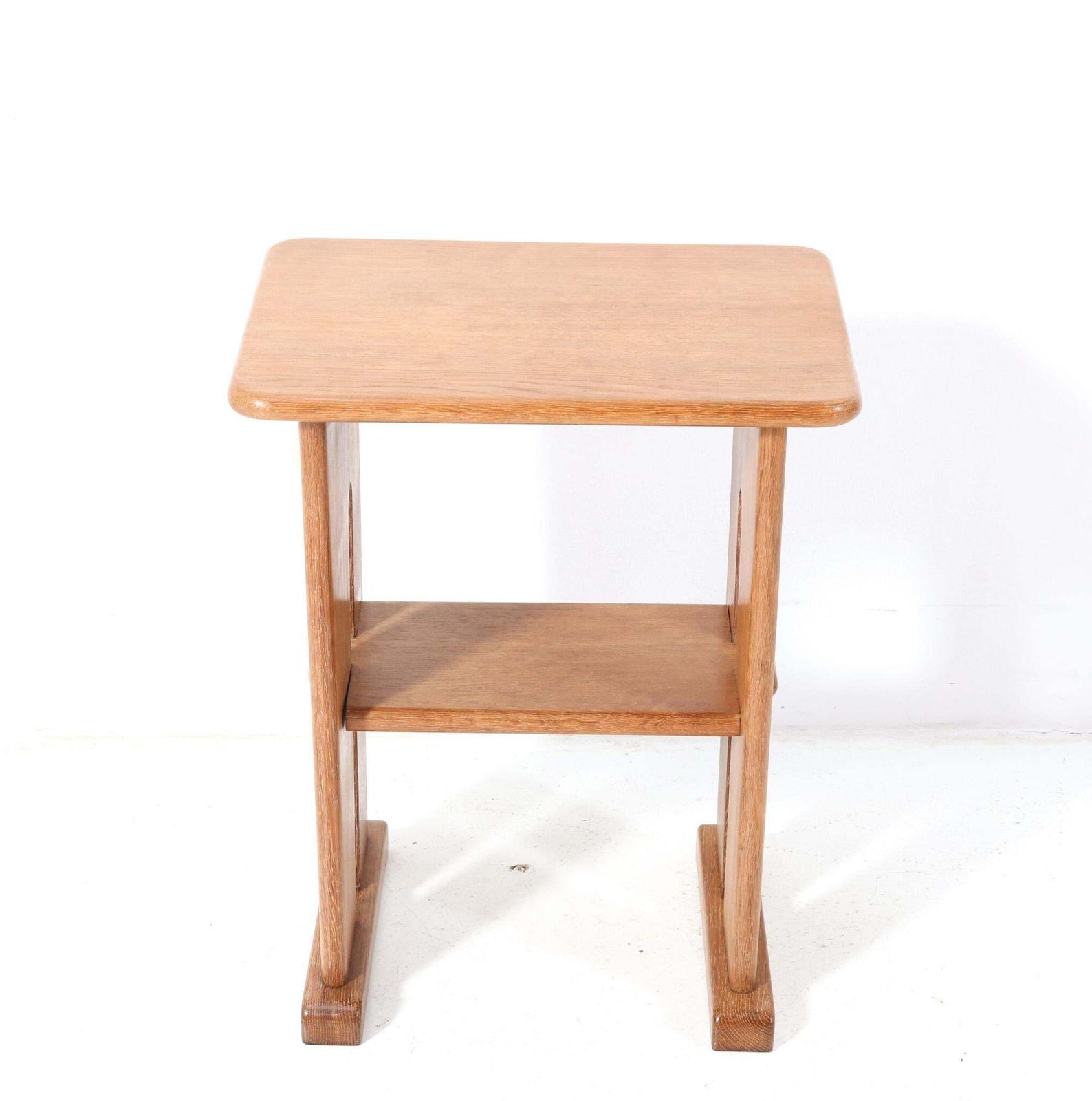 Oak Art Deco Modernist Side Table By Bas Van Pelt For My Home, 1930s photo 1938.0
