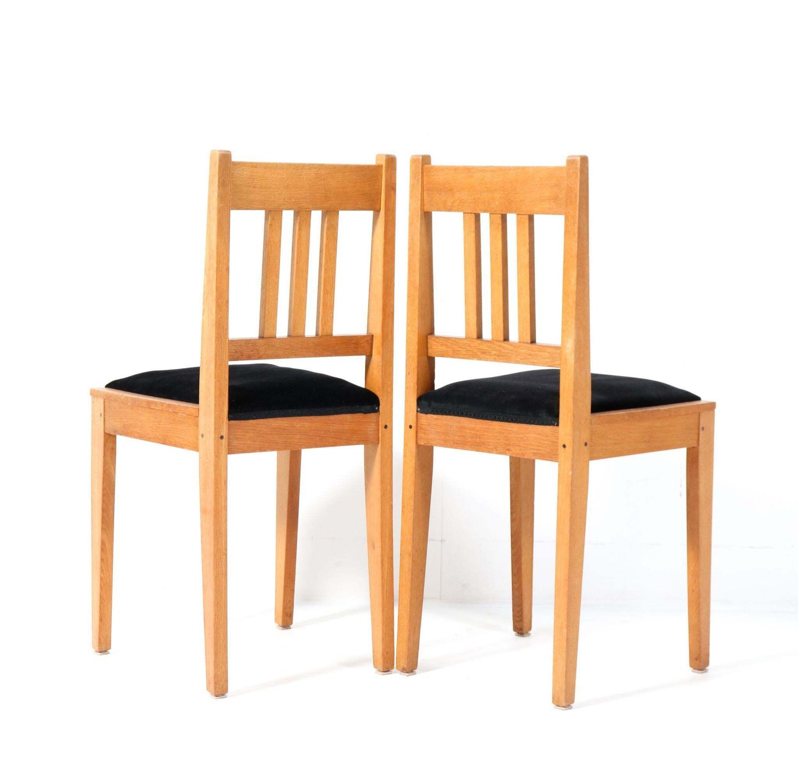 Pair Of  Arts & Crafts Art Nouveau Side Chairs By Jac. Van Den Bosch, 1904 photo buy