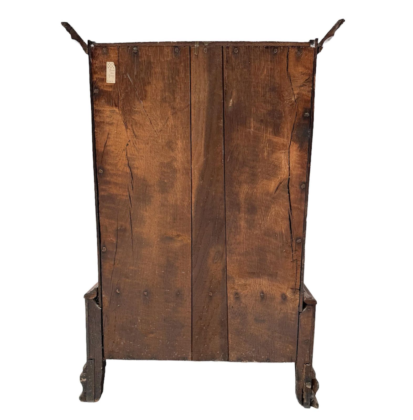 Antique Oak English Miniature Art Cabinet With Fourteen Inner Drawers, 1840s photo vintage