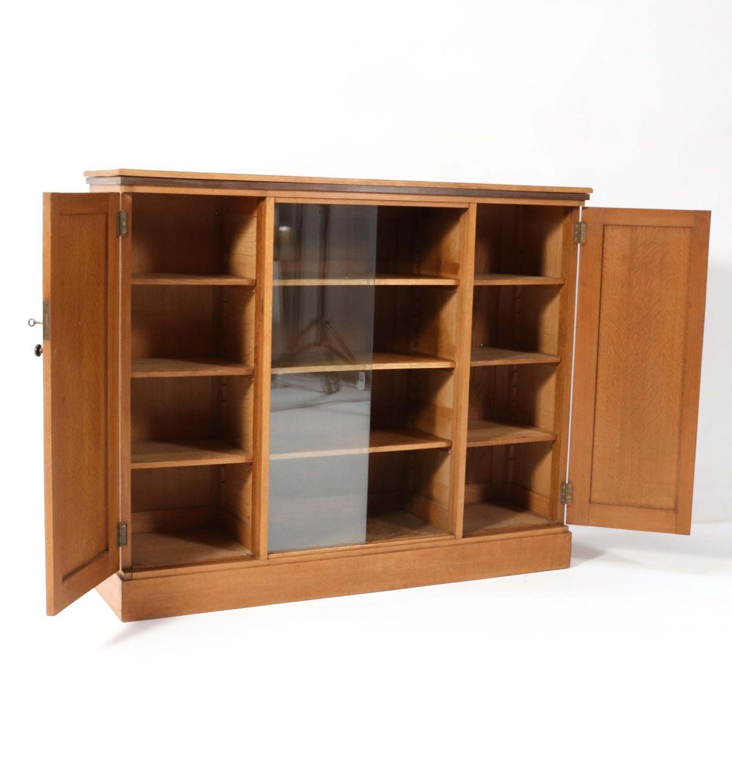 Art Deco Modernist Bookcase With Glass Sliding Doors, 1920s photo 2095.0