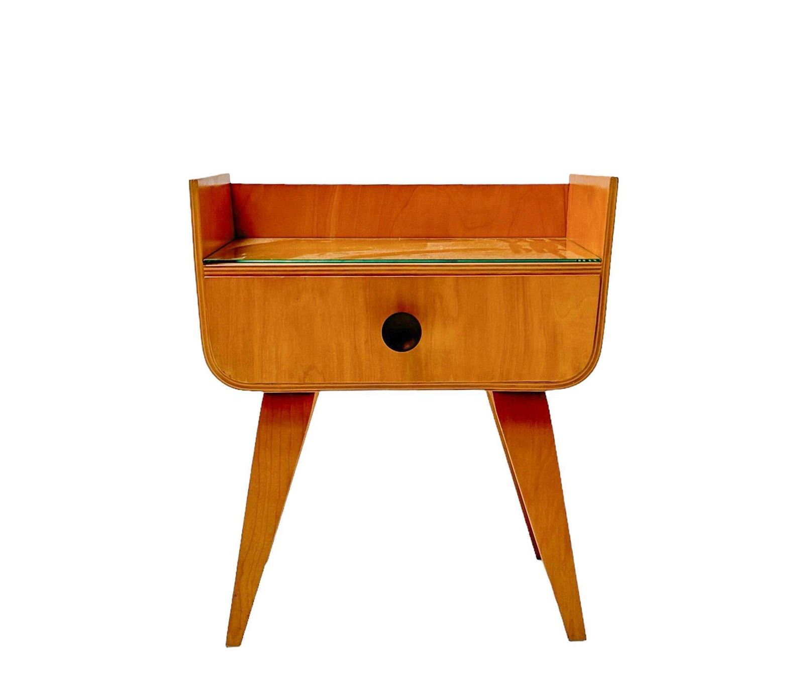 photo furniture Cor Alons Birch Mid Century Modern Nightstand For Gouda Den Boer, 1950s