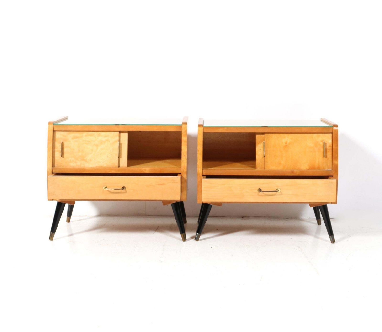 Mid Century Modern Italian Nightstands Or Bedside Tables, 1960s photo for sale