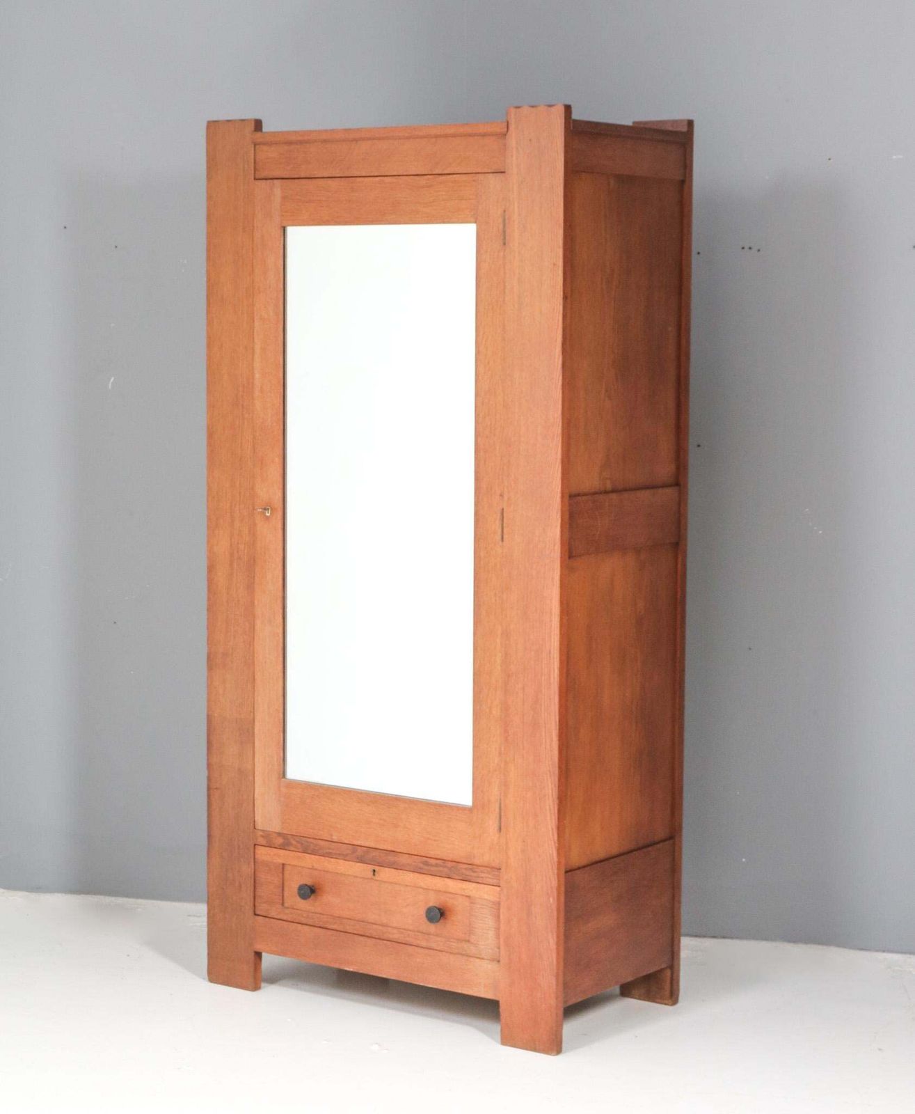 Art Deco Modernist Oak Armoire Or Wardrobe By Hendrik Wouda For Pander, 1924 photo furniture