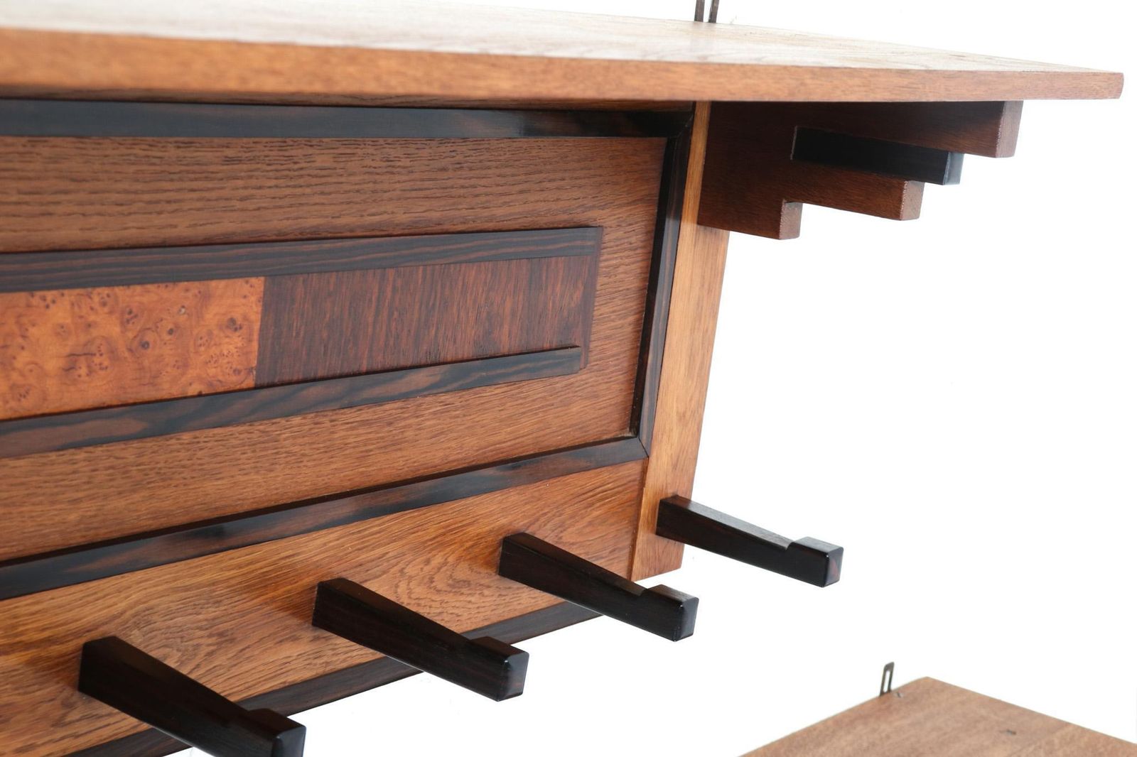 Two Oak Art Deco Modernist Coat Racks By P.E.L. Izeren For De Genneper Molen photo buy