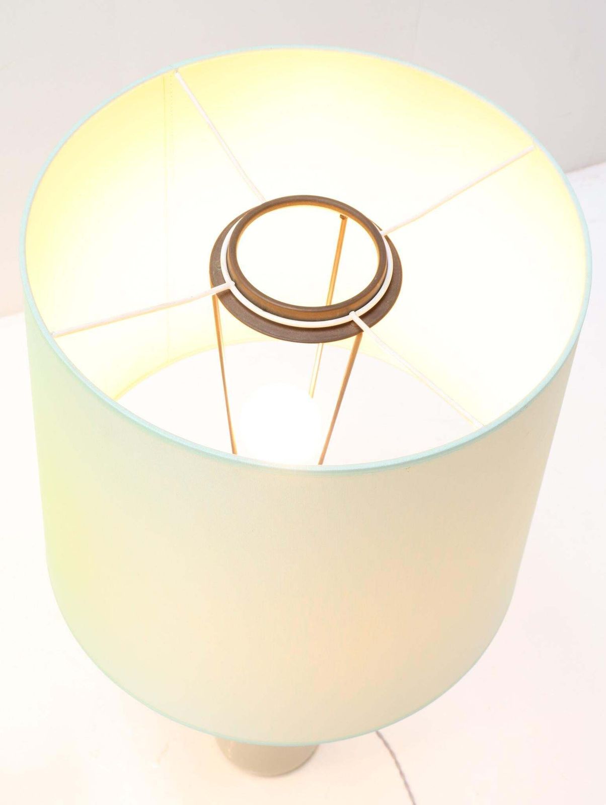 photo furniture Two Mid Century Modern Opaline Table Lamps By Archimede Seguso Murano, 1970s